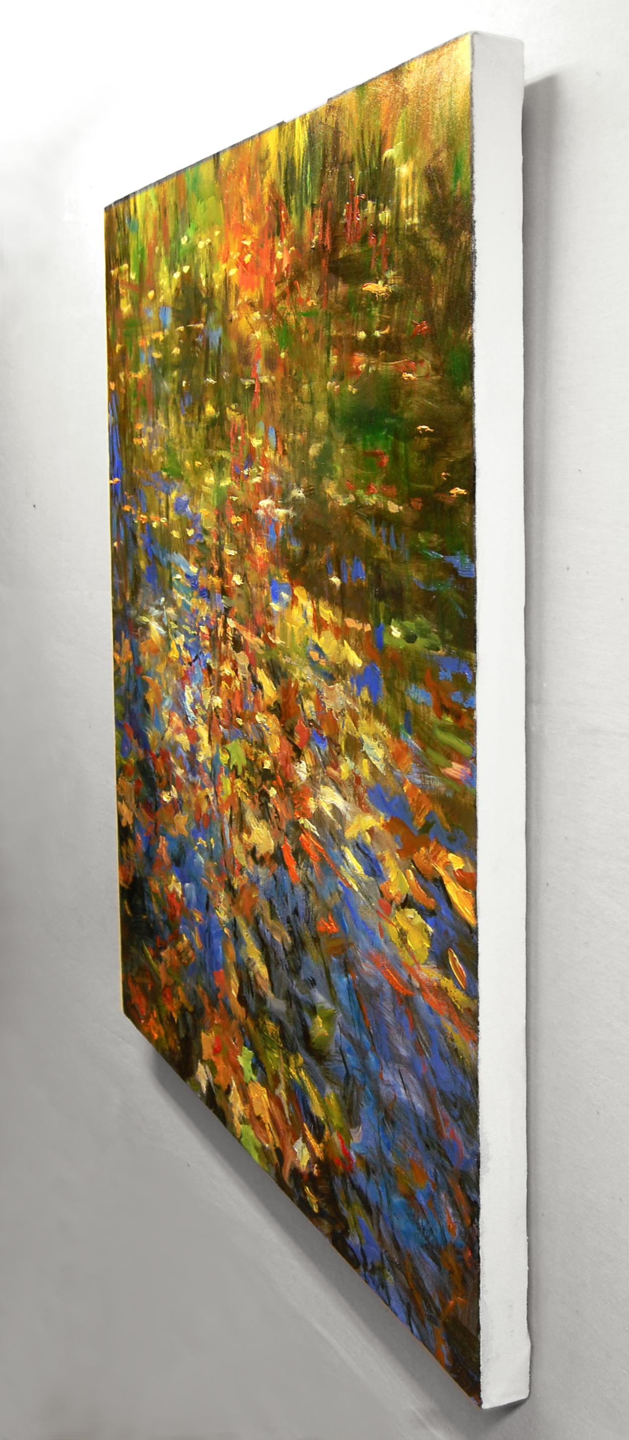 <p>Artist Comments<br>Part of artist Onelio Marrero's series of paintings that explores the colors and reflections of autumn foliage on ponds and lakes. Onelio uses a bold palette and strong, sure strokes to enhance the implied reflections of sky