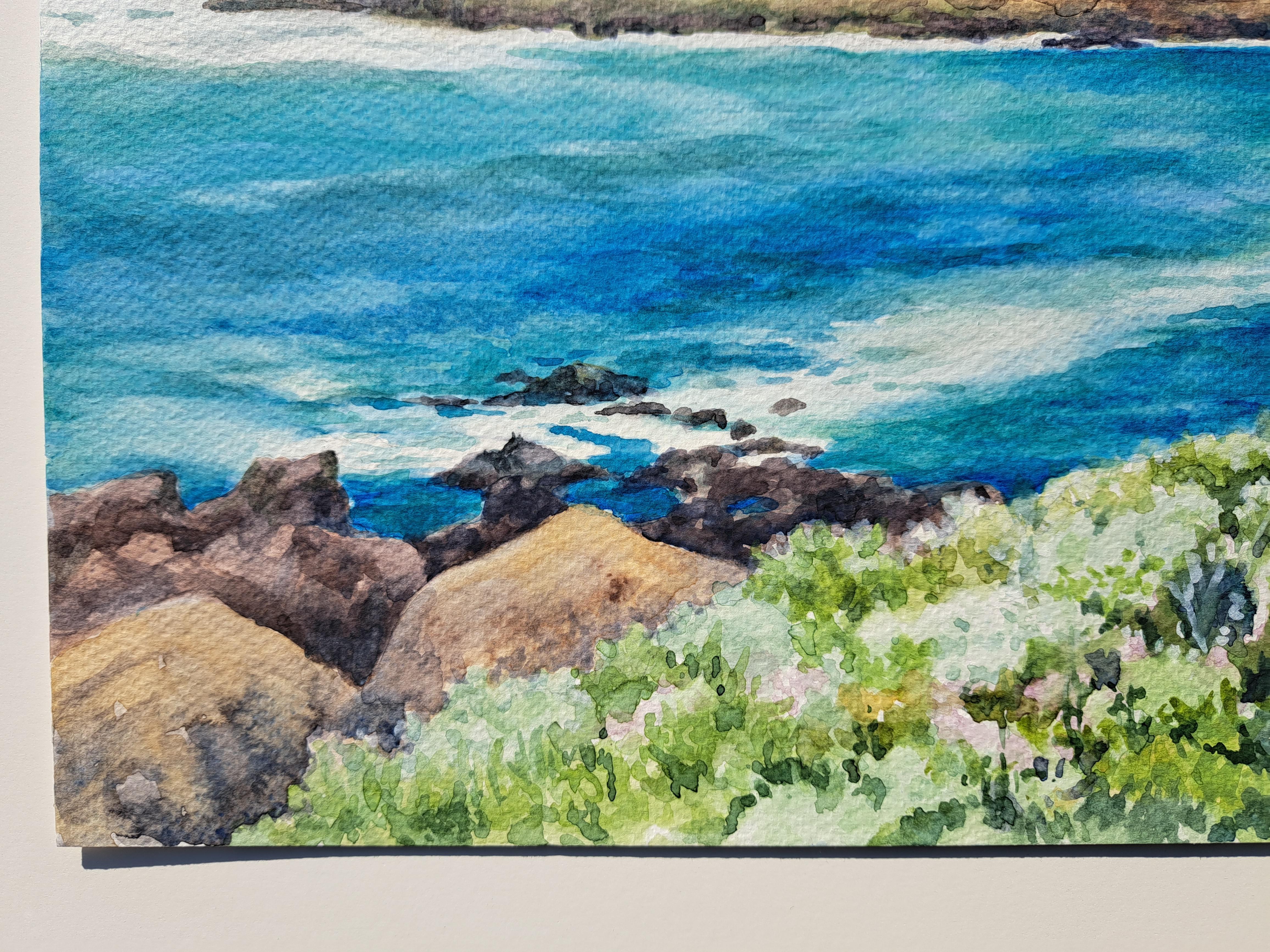 Cambria- Küstenansicht, Originalgemälde (Abstrakter Impressionismus), Art, von Catherine McCargar