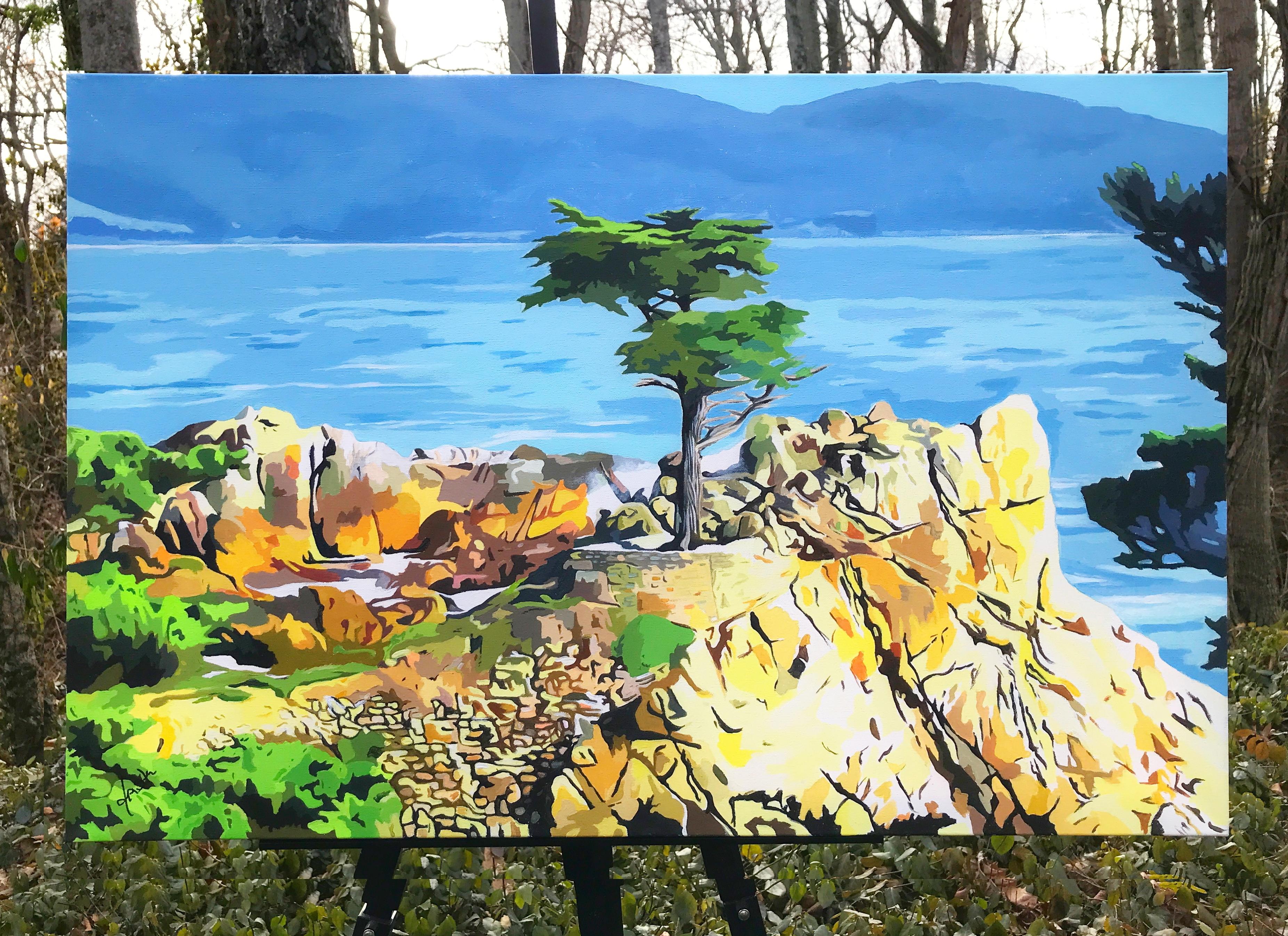 lone cypress painting