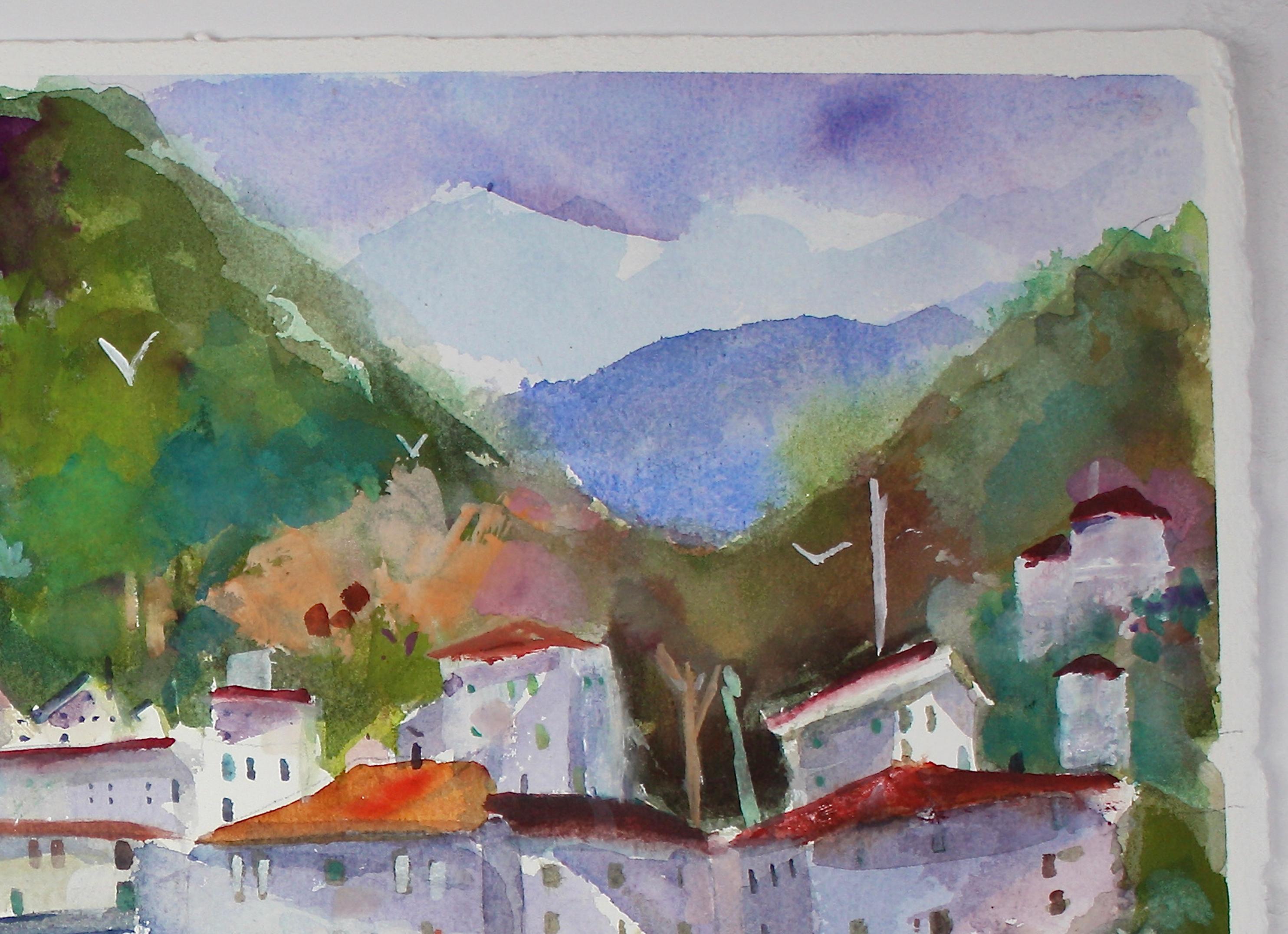 Verona, Italien, Originalgemälde – Art von Joe  Giuffrida