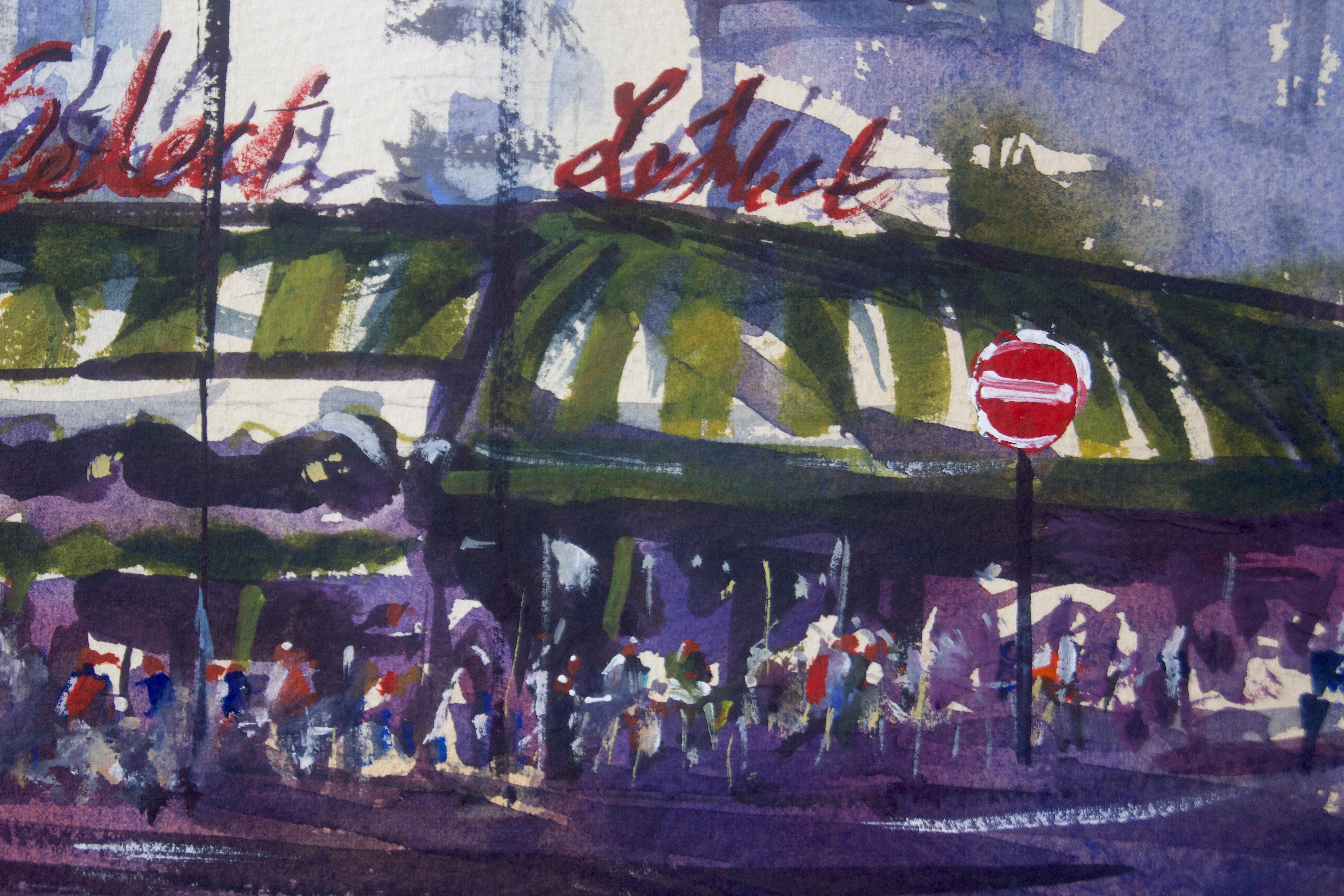 <p>Artist Comments<br>Artist James Nyika depicts the elegant Cafe le Select in an impressionist rendering. 