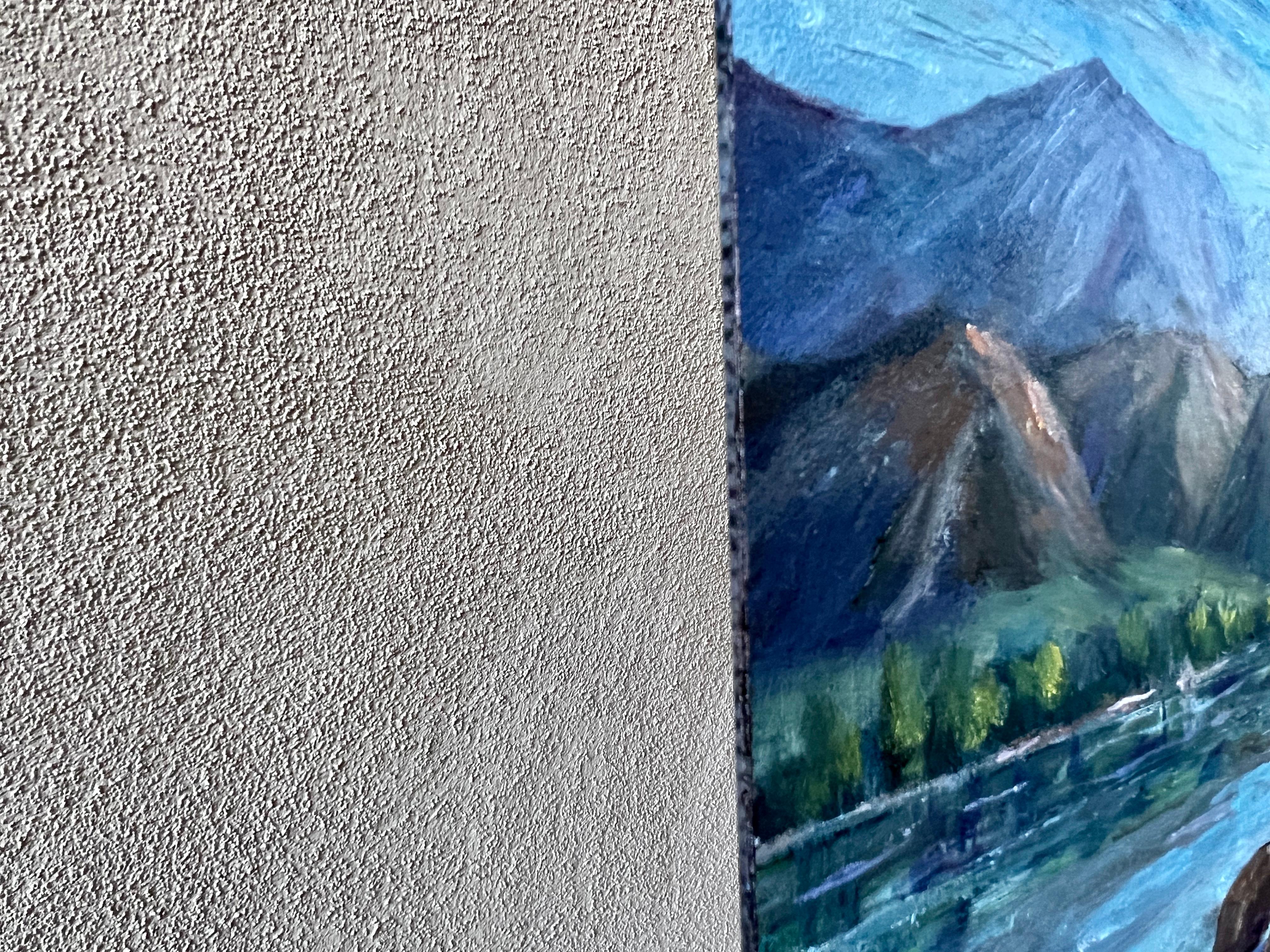 <p>Artist Comments<br>Artist Marilyn Froggatt depicts Montana as a magical place with an unparalleled landscape. She captures the cold morning scenery of Hyalite Lake with brisk impressionist brushwork. Marilyn paints en plein air as she witnesses