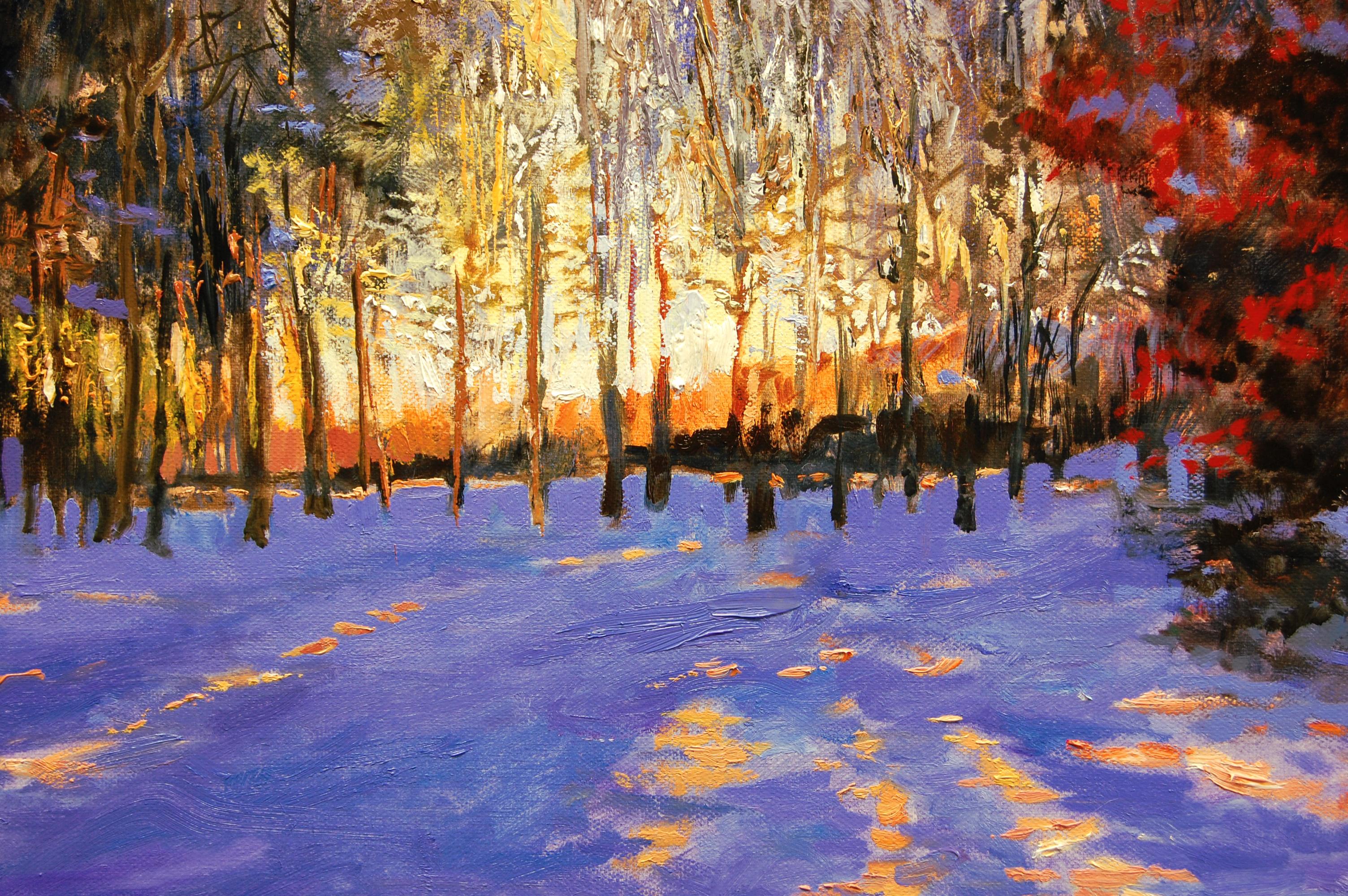 Sunset on the River Trail, Oil Painting For Sale 1