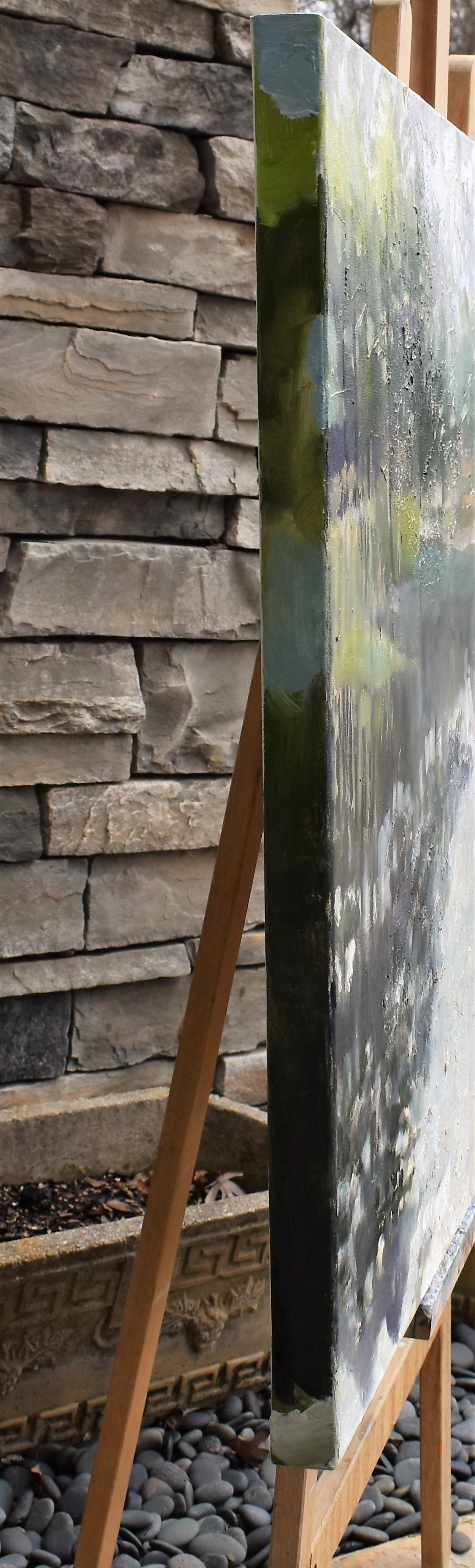 Reflection verte, peinture à l'huile - Expressionnisme abstrait Art par Mary Pratt