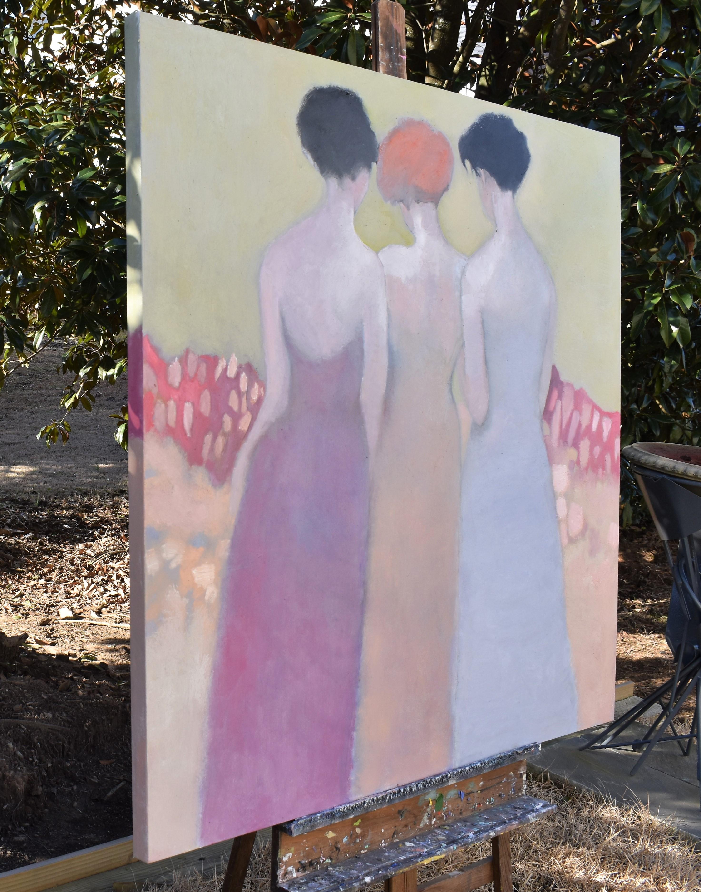 Tre, Pittura a olio - Art Impressionismo astratto di Mary Pratt