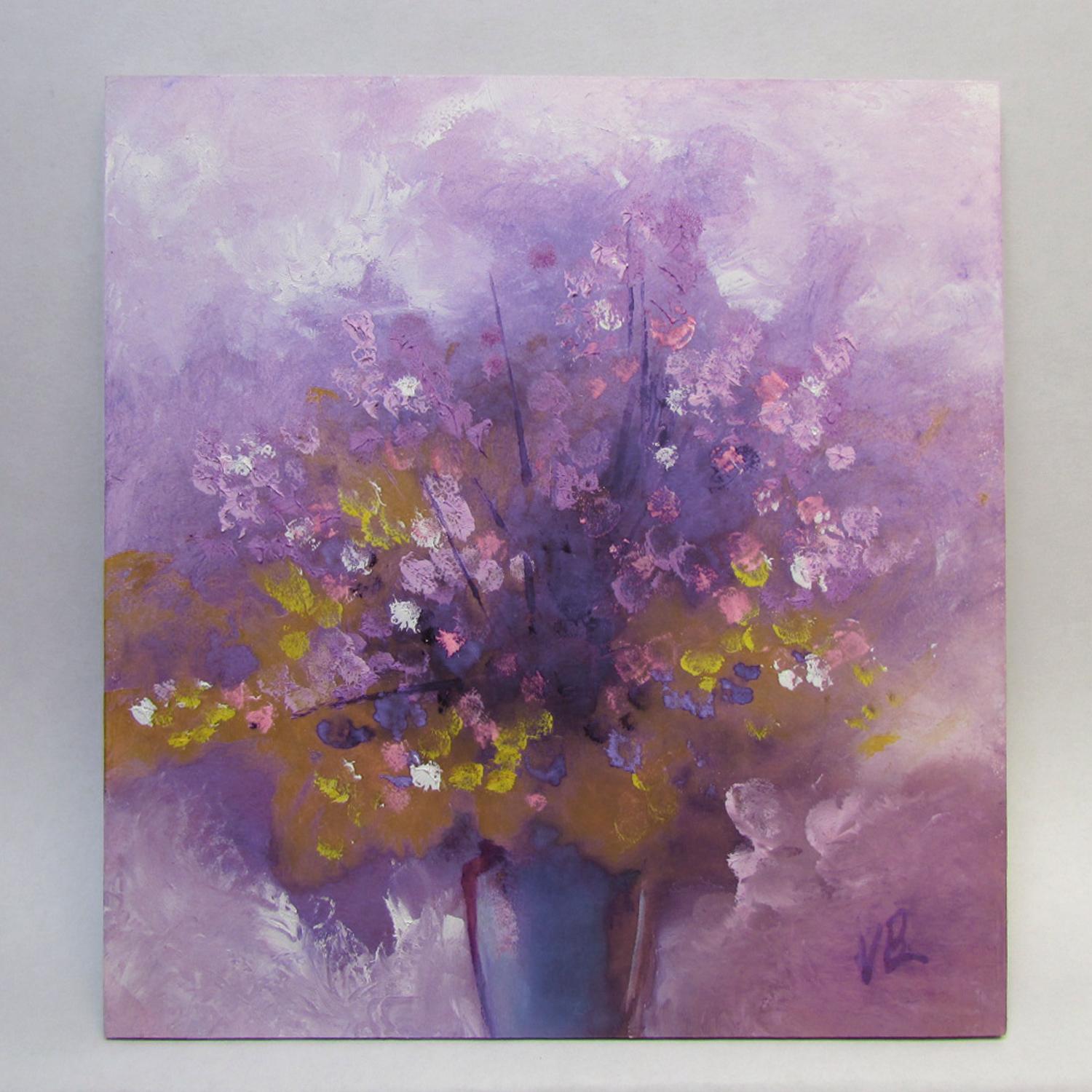 Étude florale 12, peinture à l'huile - Expressionnisme abstrait Painting par Valerie Berkely