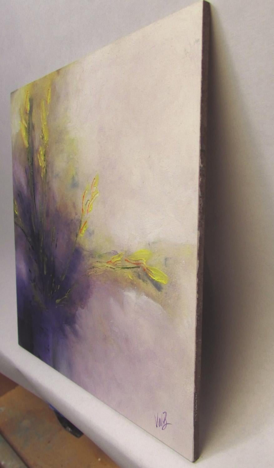 Étude florale 2, peinture à l'huile - Expressionnisme abstrait Art par Valerie Berkely