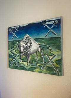 Eight of Swords II, Oil Painting