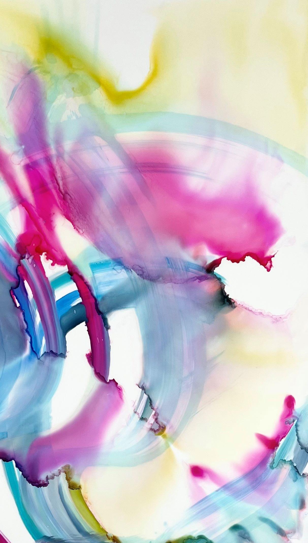 <p>Commentaires de l'artiste<br>L'artiste Eric Wilson présente une peinture ludique à l'encre à alcool sur du papier yupo transparent. Les couleurs s'entremêlent et s'écoulent avec un rythme parfait. Â