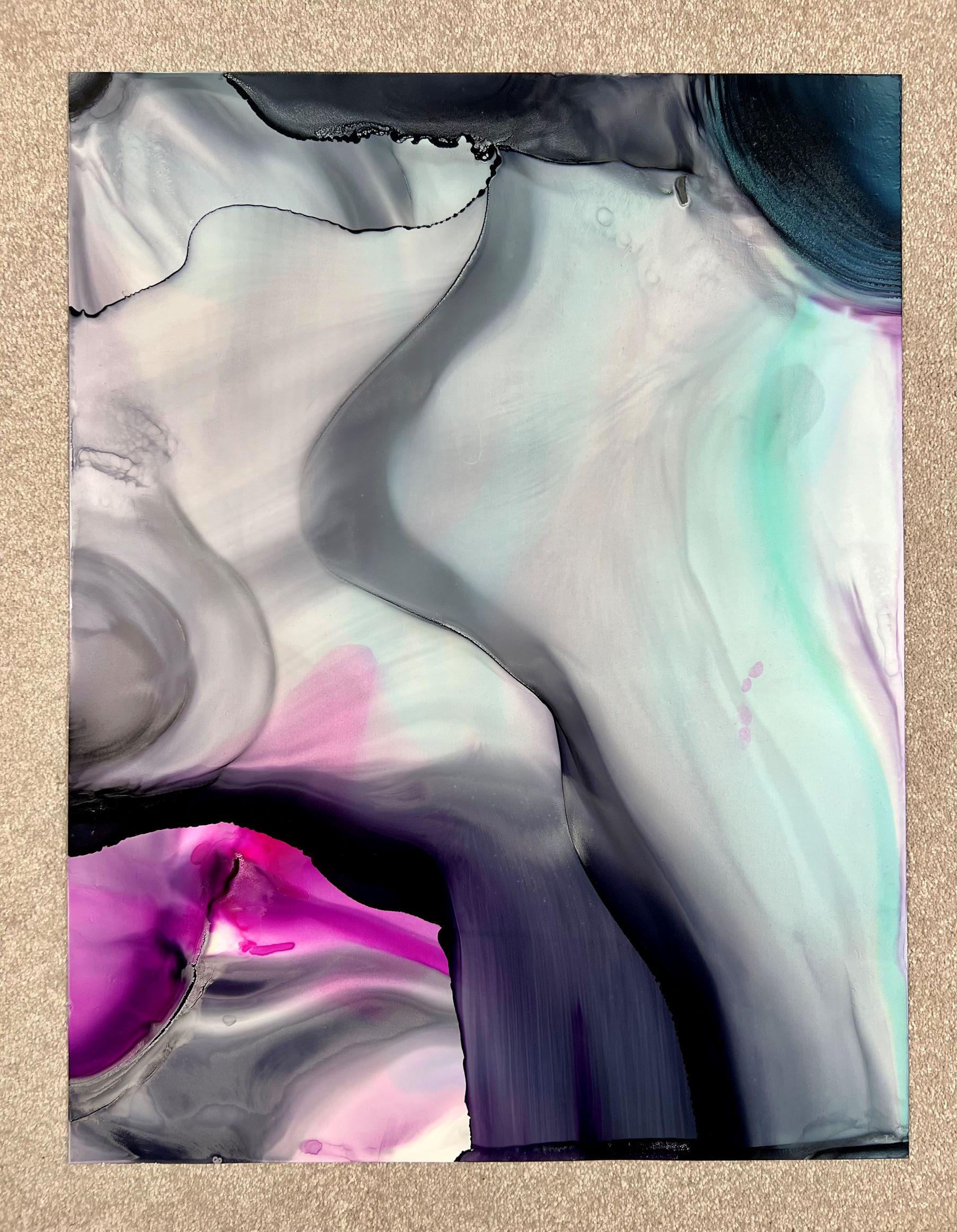 <p>Artist Comments<br>Artist Eric Wilson presents an atmospheric abstract with flowing layers of color. Soft shades of magenta, teal, and black fluidly move throughout the composition. 