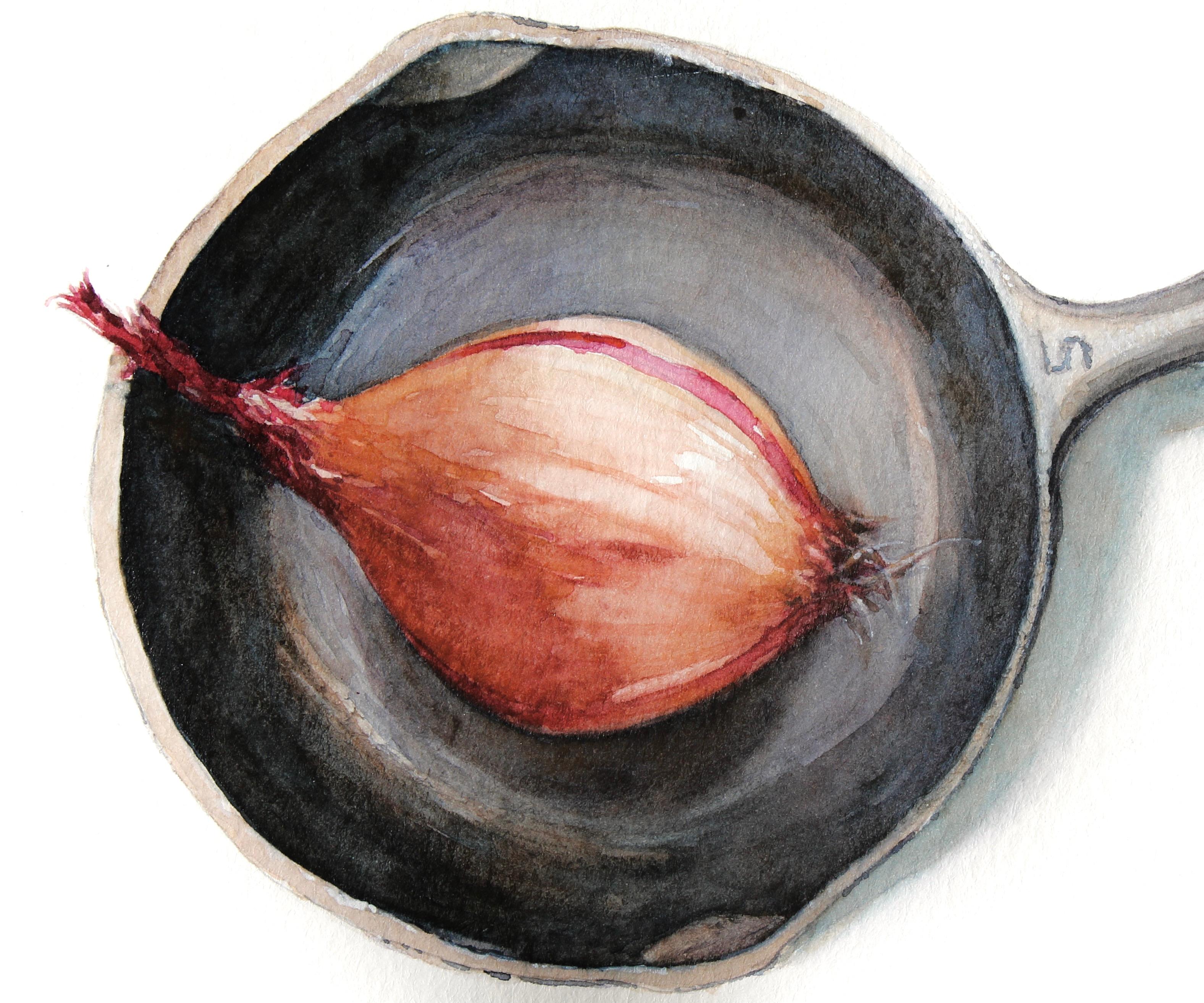 No. 5 with Shallot, Original Painting - American Realist Art by Dwight Smith