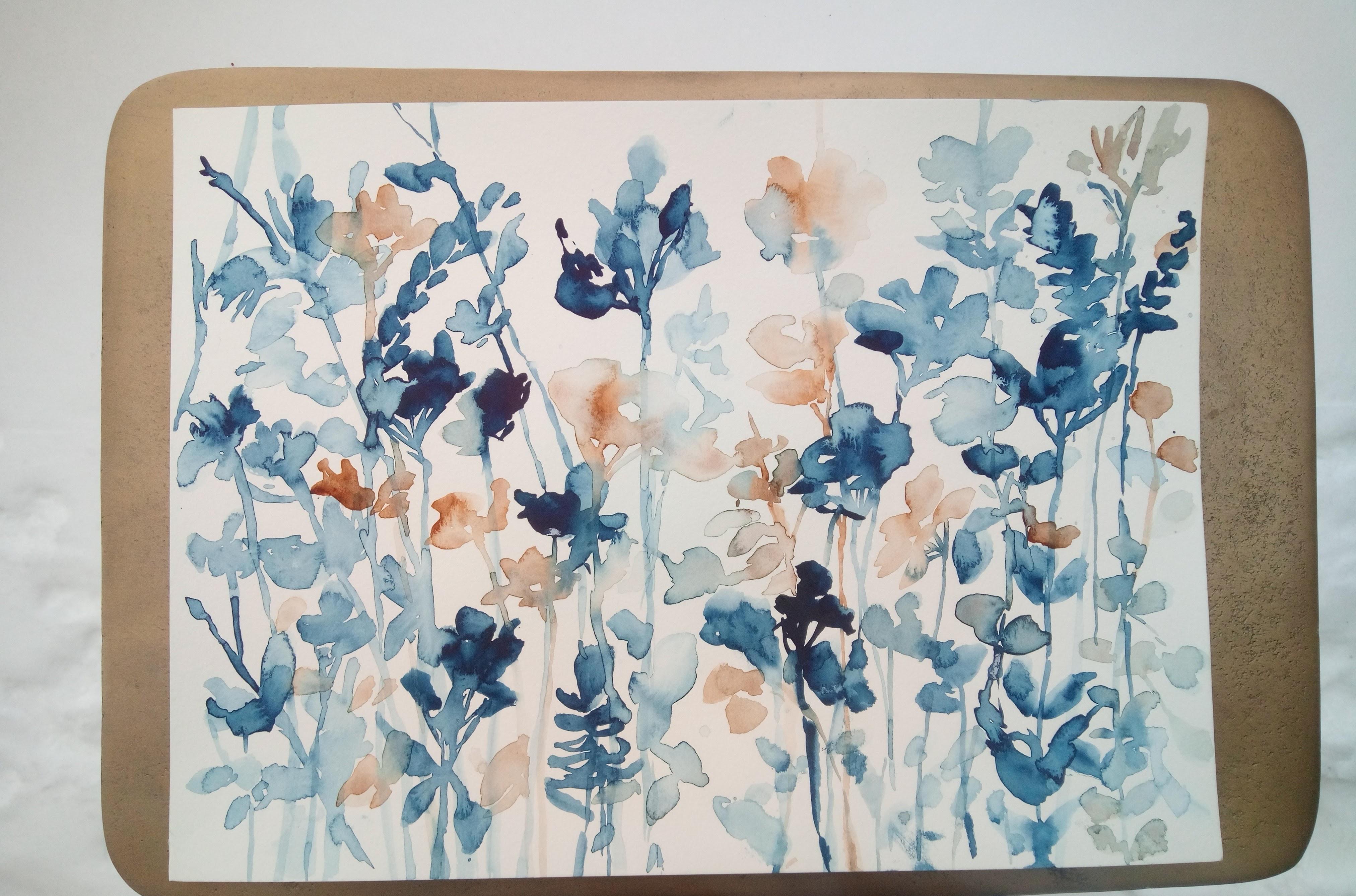 <p>Artist Comments<br>The colors of winter gleam in artist Karin Johannesson's ethereal display of flowers. She depicts an interpretation of a winter field in Ontario, Canada. Flourishing foliage emerges from the snow in full bloom. The composition