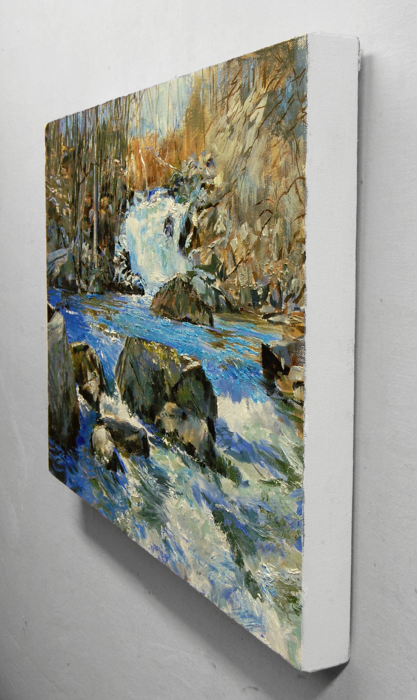 Le cascate di Boonton, pittura a olio - Art Impressionismo astratto di Onelio Marrero