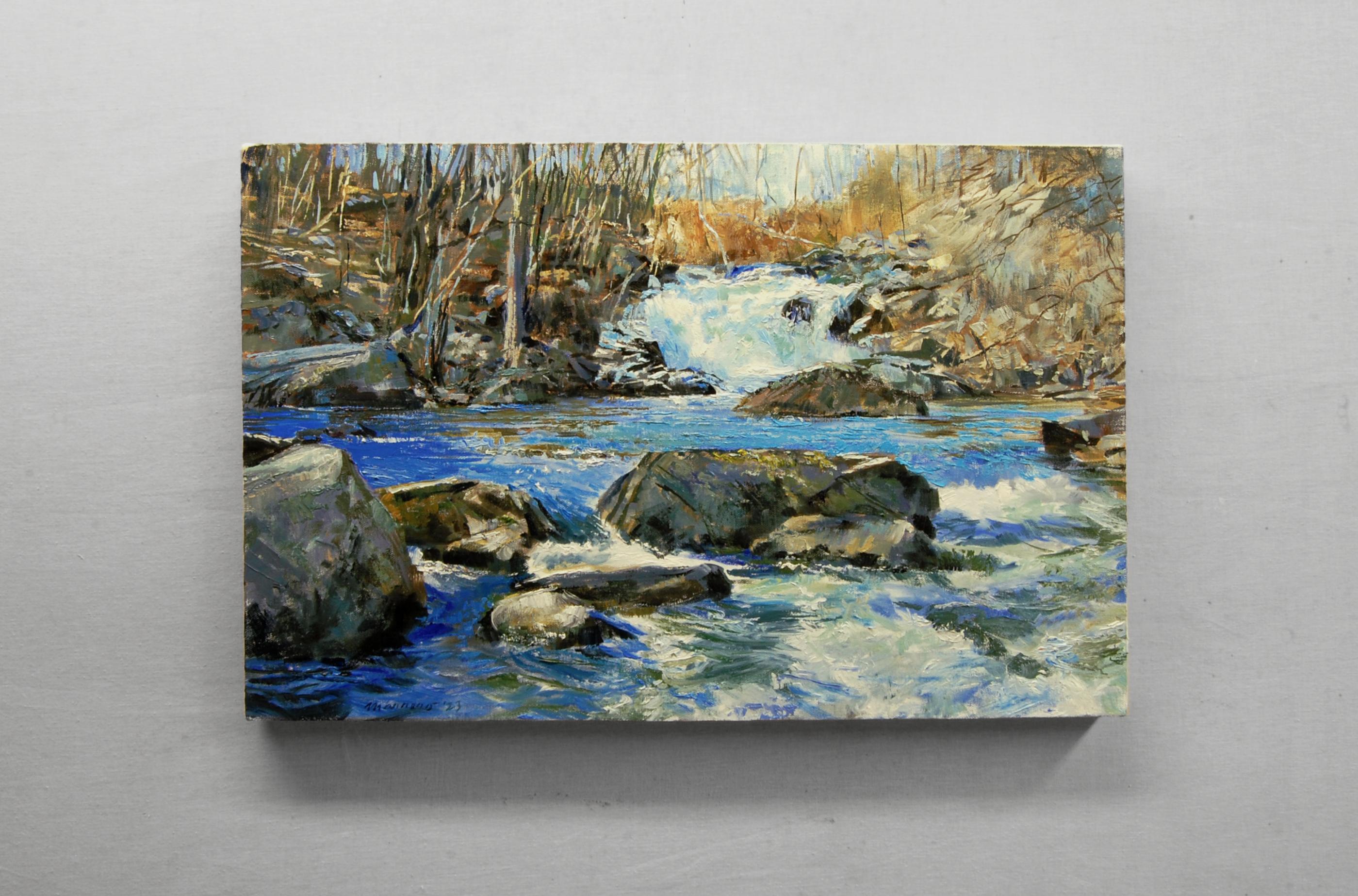 <p>Commenti dell'artista<br>L'artista Onelio Marrero condivide una vista del fiume Rockaway a Boonton, nel New Jersey, in una brillante giornata invernale. An He presenta la prima cascata, dove il fiume si restringe in una gola lungo il suo percorso