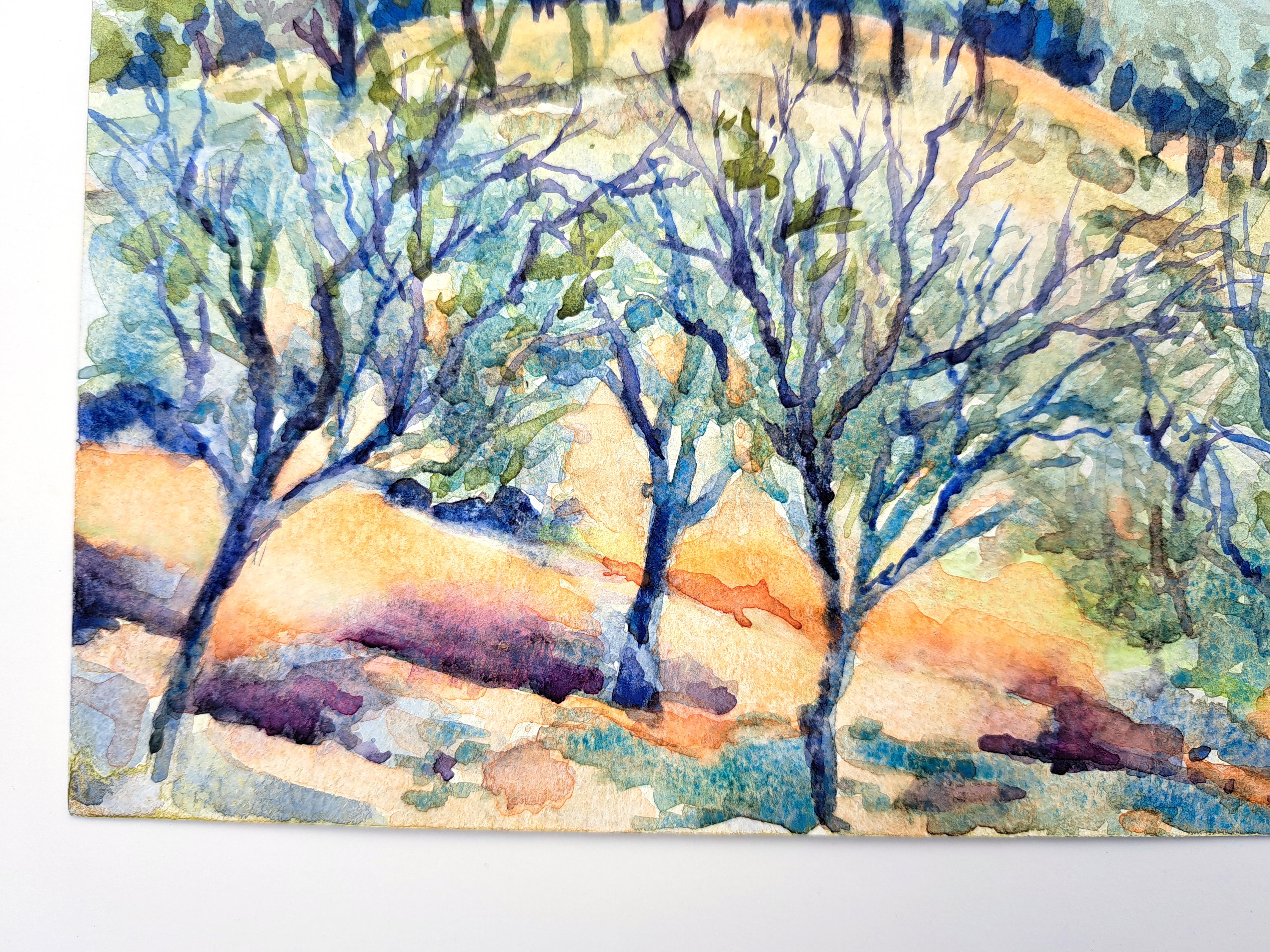 Mt. Diablo Spring View, Original Painting - Abstract Impressionist Art by Catherine McCargar