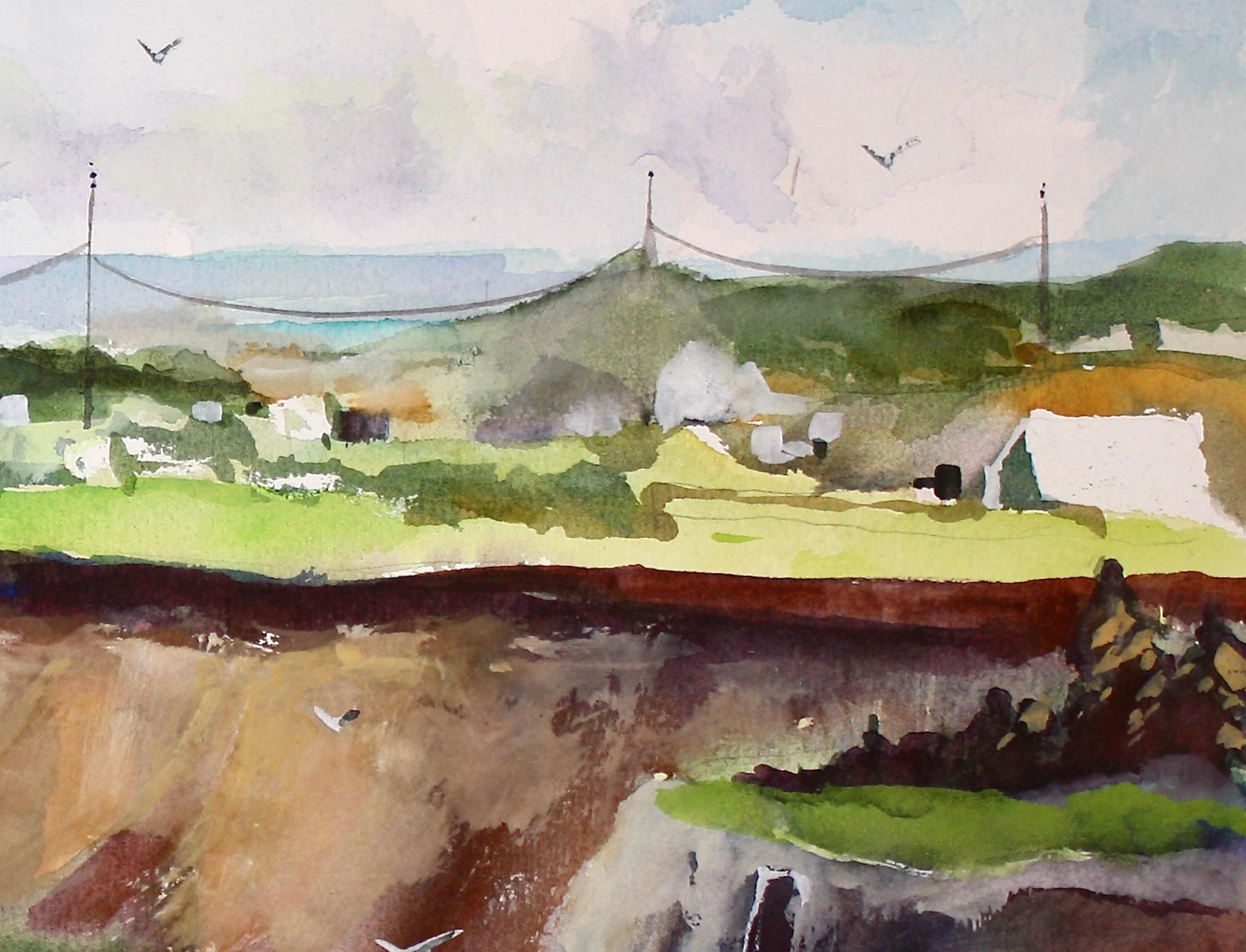 seaside watercolor painting