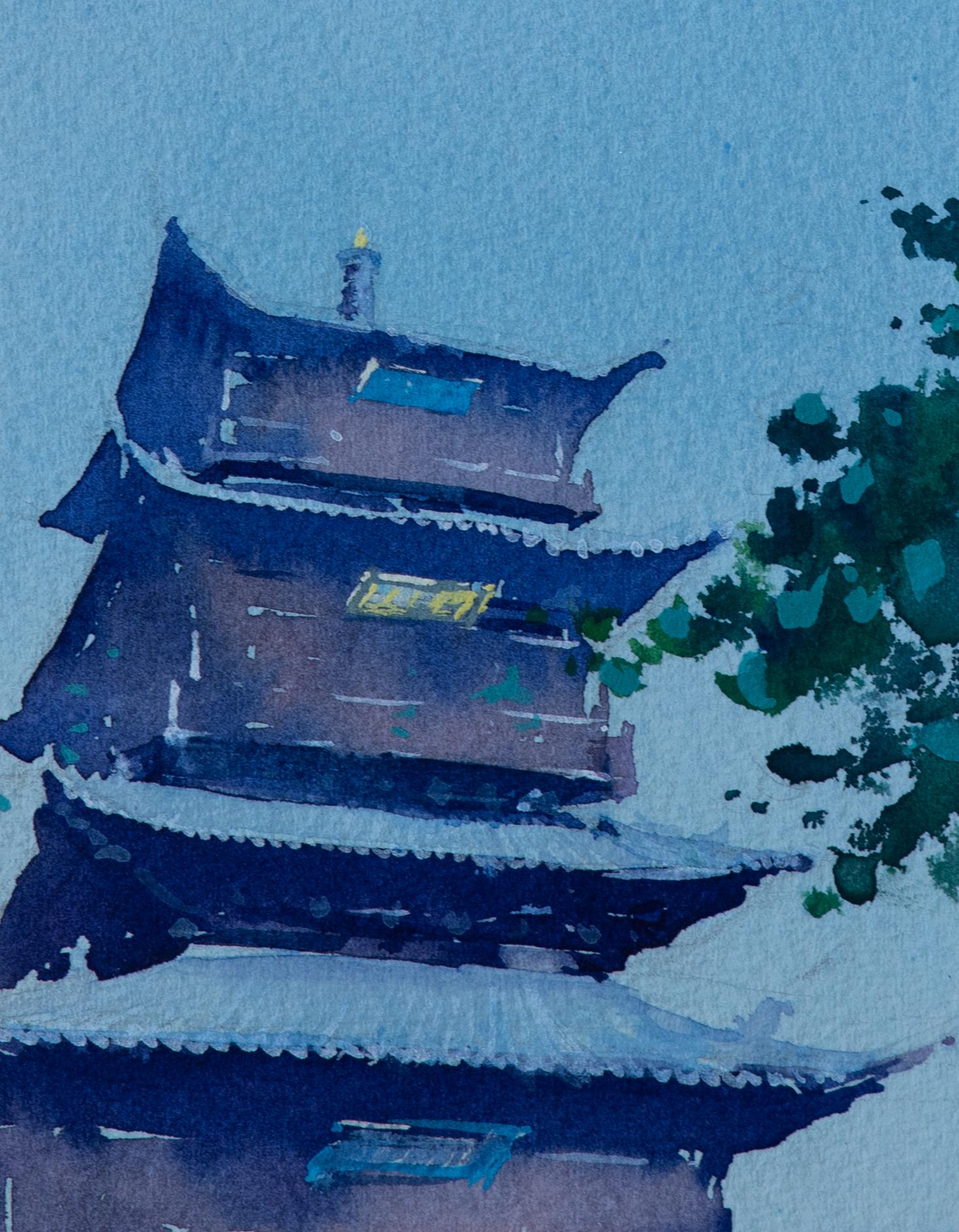 <p>Kommentare des Künstlers<br>Der Künstler Siyuan Ma zeigt eine Impression des Huayan-Tempels in Datong, Provinz Shanxi. Es hat einen bedeutenden wissenschaftlichen Wert für die alte chinesische Baukunst und wird von dem berühmten Architekten Liang