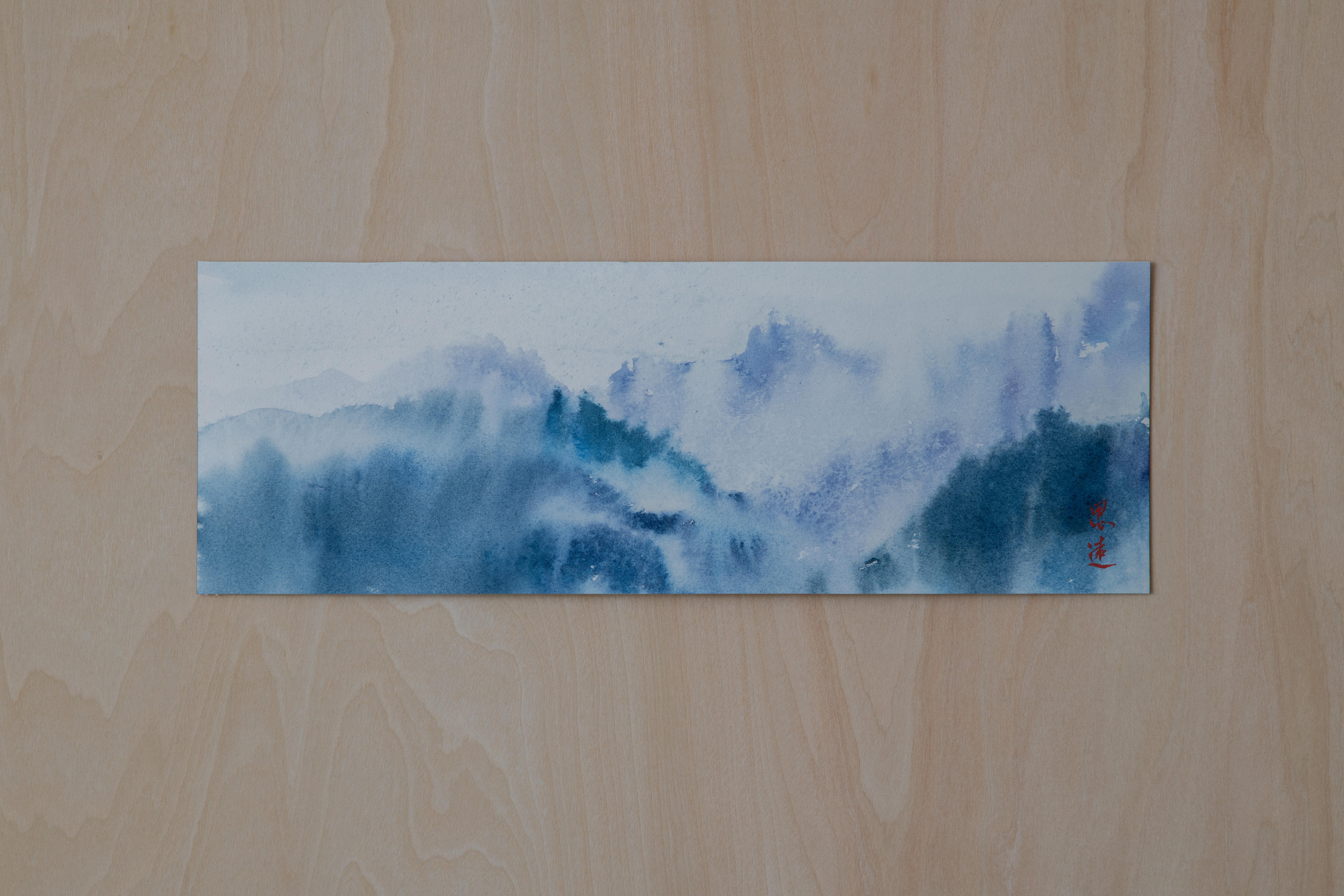 <p>Artist Comments<br>Artist Siyuan Ma illustrates a snow-capped landscape engulfed by the mist. After the rain, the mountain range feels like a huge watercolor painting. The water and pigment blend and remain on the paper, creating a charm that