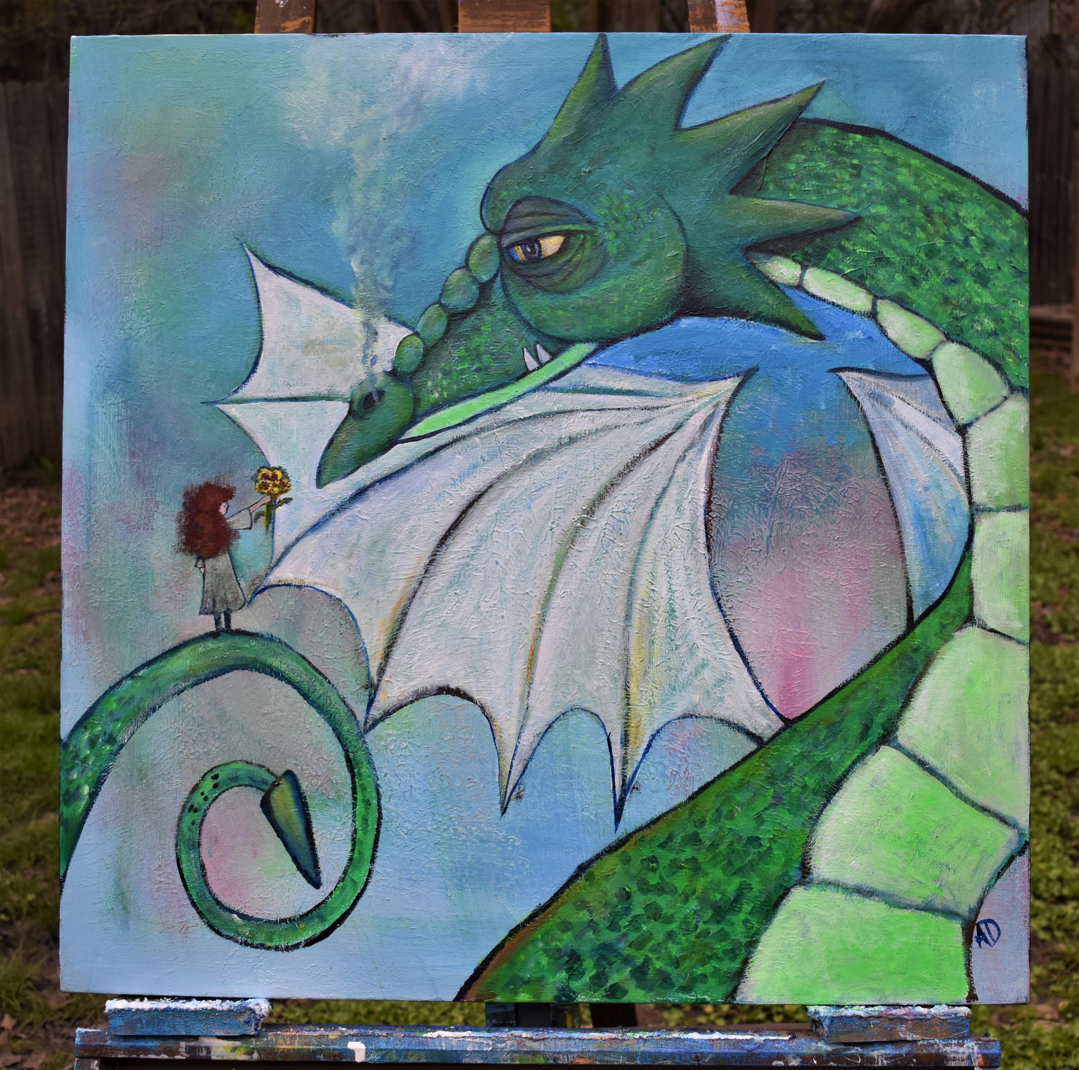 <p>Artist Comments<br>Everyone said the old dragon was grouchy, grumpy, and mean. Some even said he was dangerous and should be left alone. 