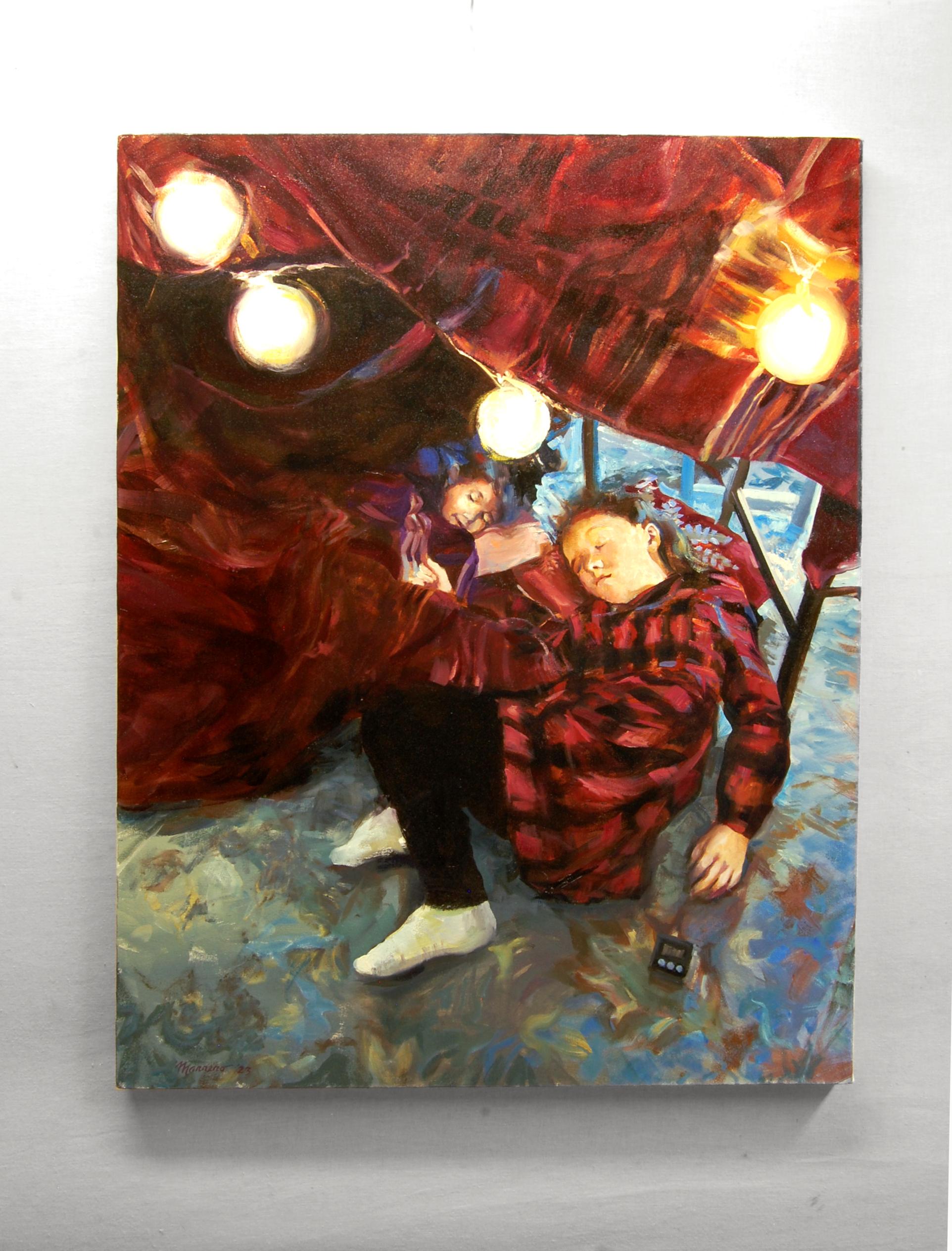 <p>Commentaires de l'artiste<br>L'artiste Onelio Marrero met en scène deux de ses petites-filles dans cette peinture réconfortante. 
