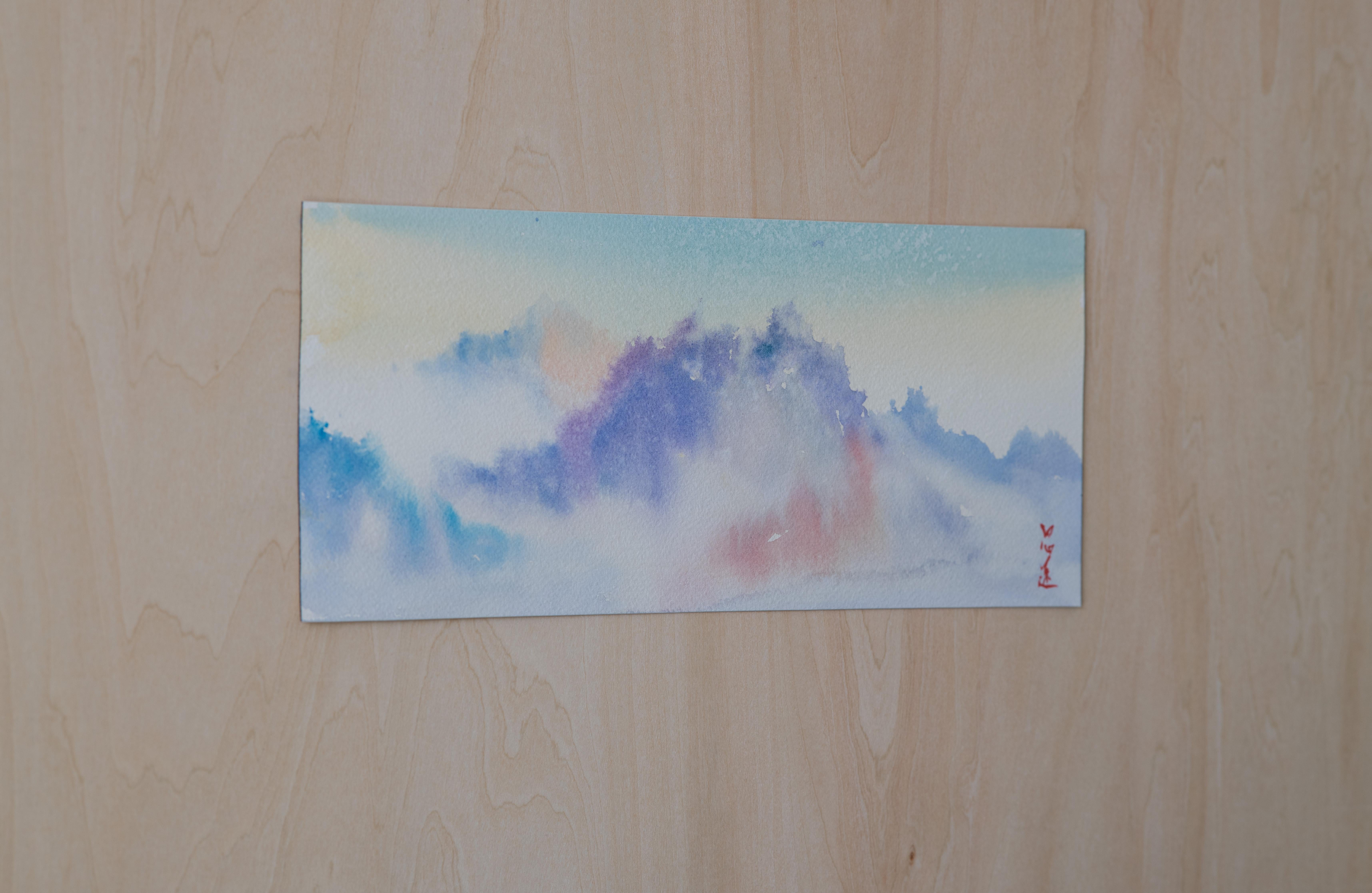 Reverie-Serie 5, Abstraktes Gemälde im Bergstil – Art von Siyuan Ma
