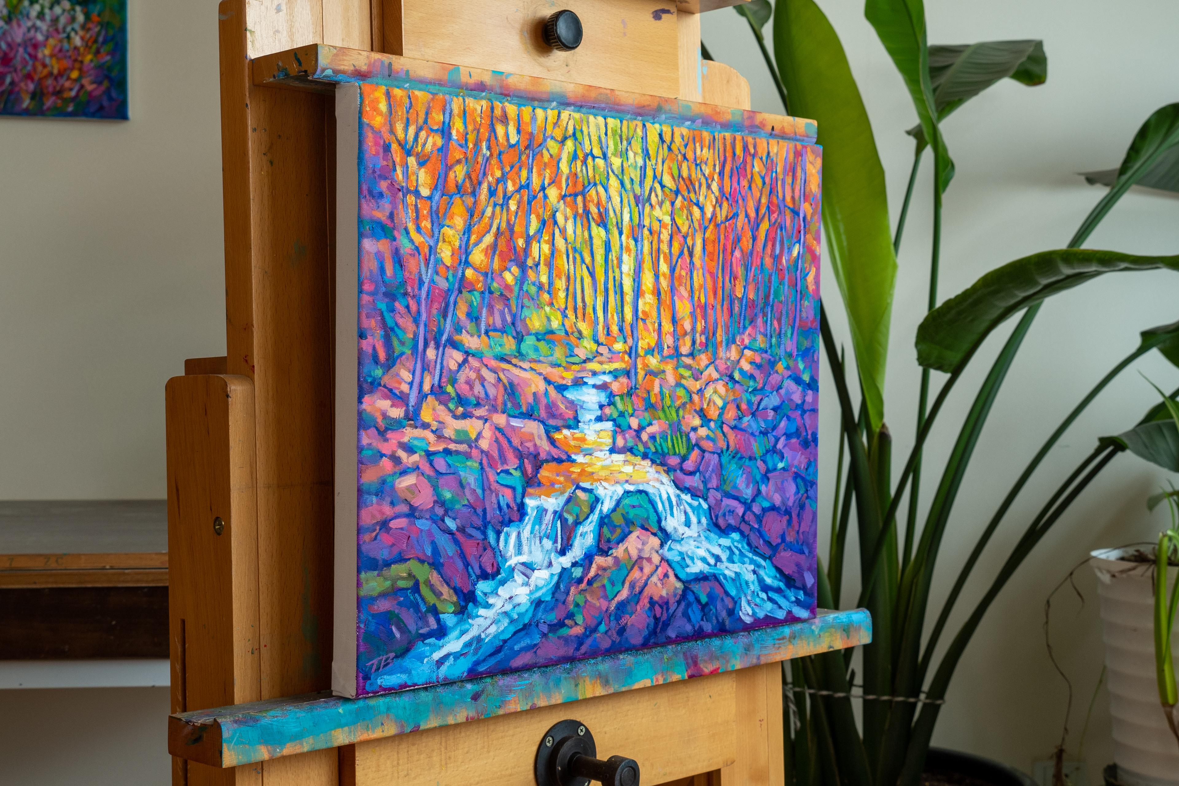 Herbst Stream, Ölgemälde (Abstrakter Impressionismus), Art, von Tao Bai