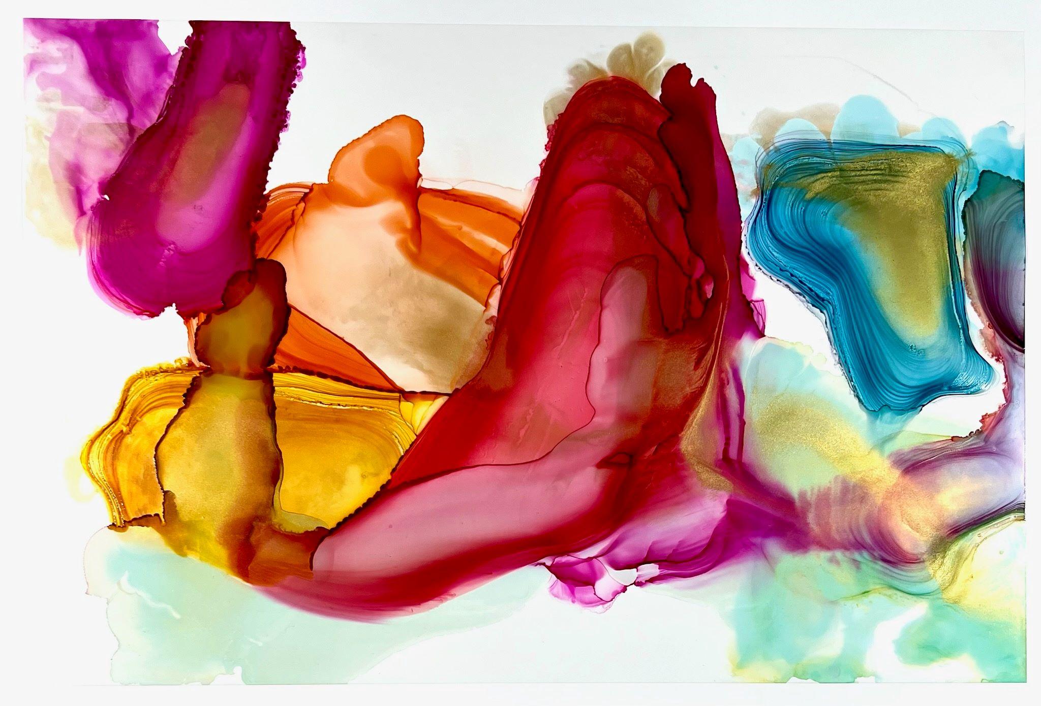 <p>Artist Comments<br />Artist Eric Wilson displays a dramatic abstract of rich and vivid hues with his signature alcohol ink layering technique. The lively colors float and link in a way that feels unrestricted. â€œAt its core, the painting is