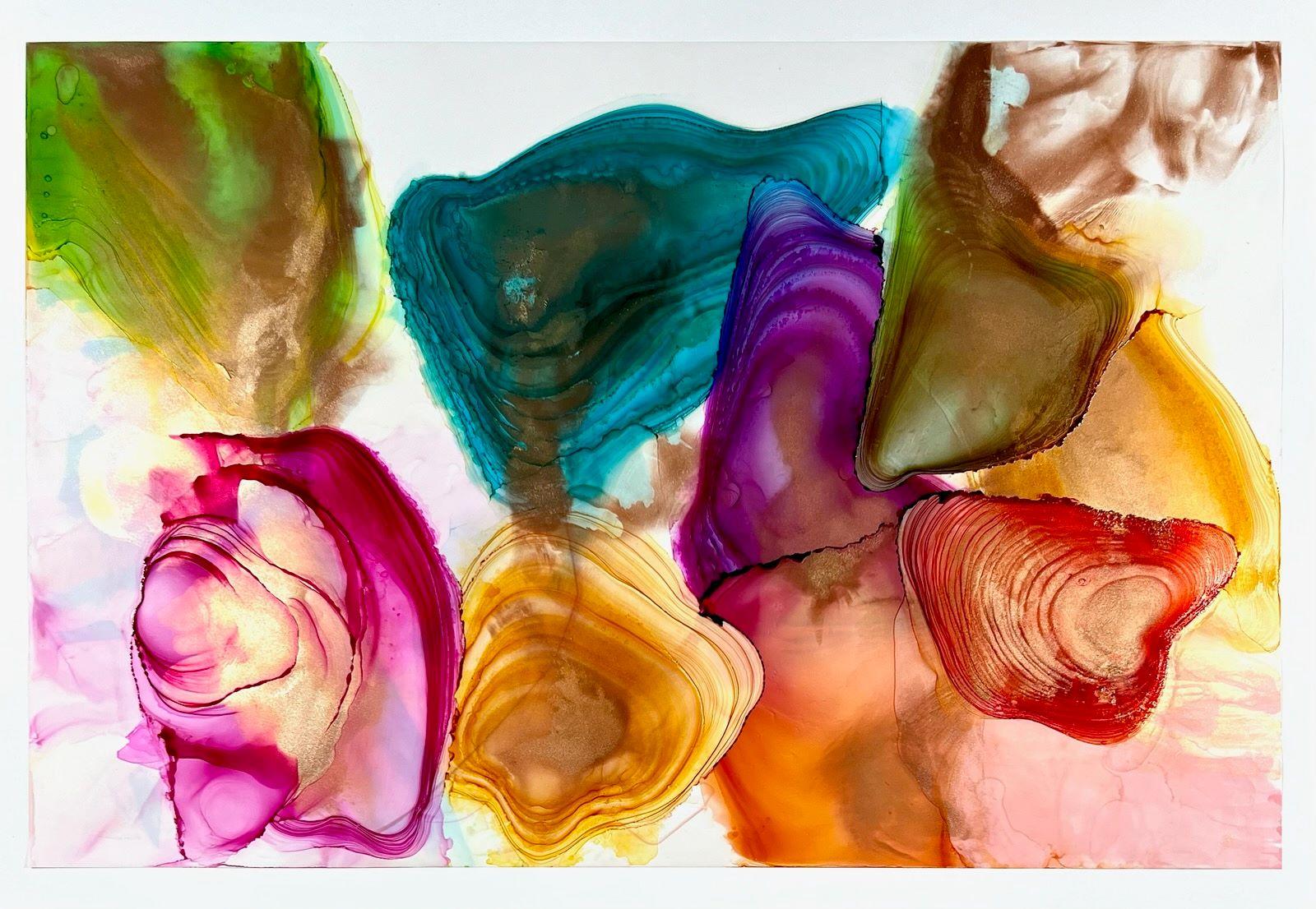 <p>Artist Comments<br>Ringed color formations excite the senses in this dazzling abstraction by artist Eric Wilson. 