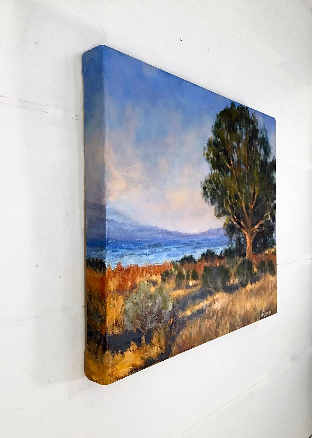 L'aîné de la côte à Cayucos, peinture à l'huile - Painting de Elizabeth Garat