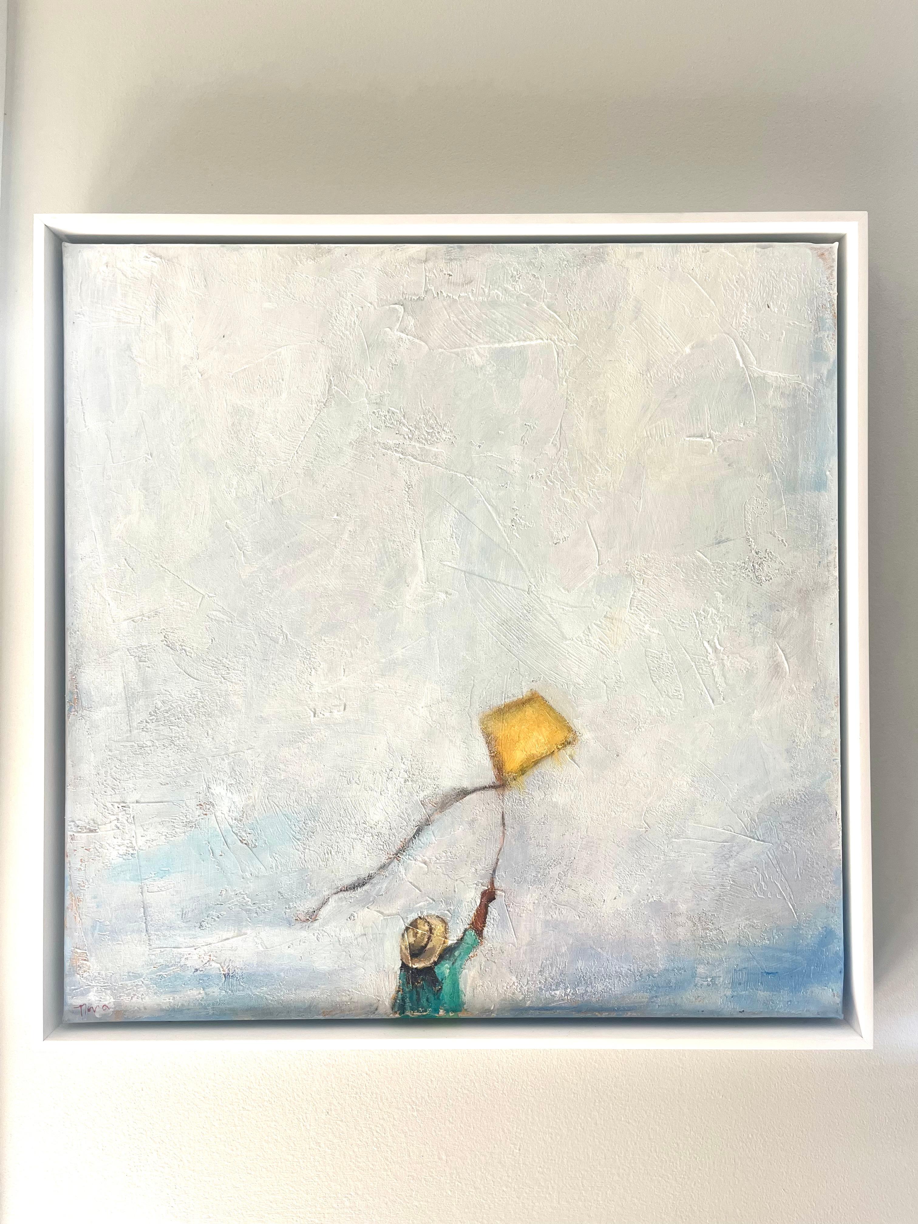 <p>Artist Comments<br>Artist Nava Lundy paints a young girl flying a bright yellow kite on a cloudy day. The impasto texture of the ethereal sky builds atmospheric depth. Nava aptly captures the feeling of a lighthearted and carefree moment. 