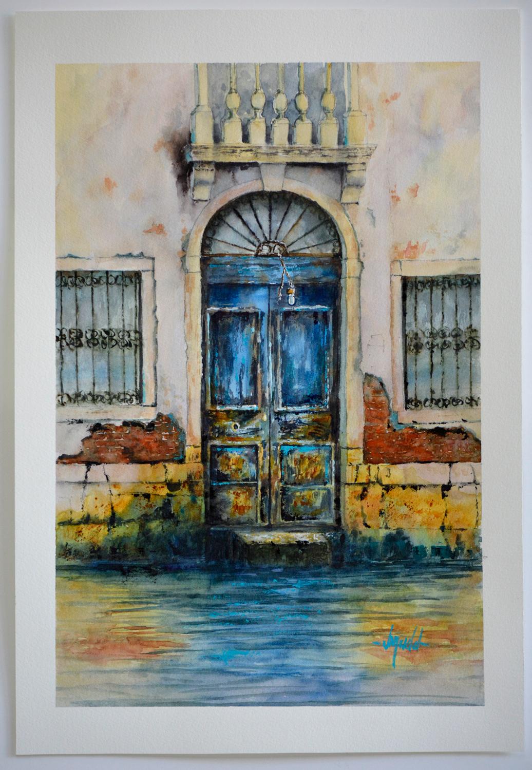 <p>Kommentare des Künstlers<br>Die Künstlerin Judy Mudd zeigt ein gewölbtes Tor in Venedig in einer detaillierten impressionistischen Darstellung. Ein Teil ihrer Urban-Kollektion ist eine Hommage an verschiedene kulturelle Architekturen. Sie lässt