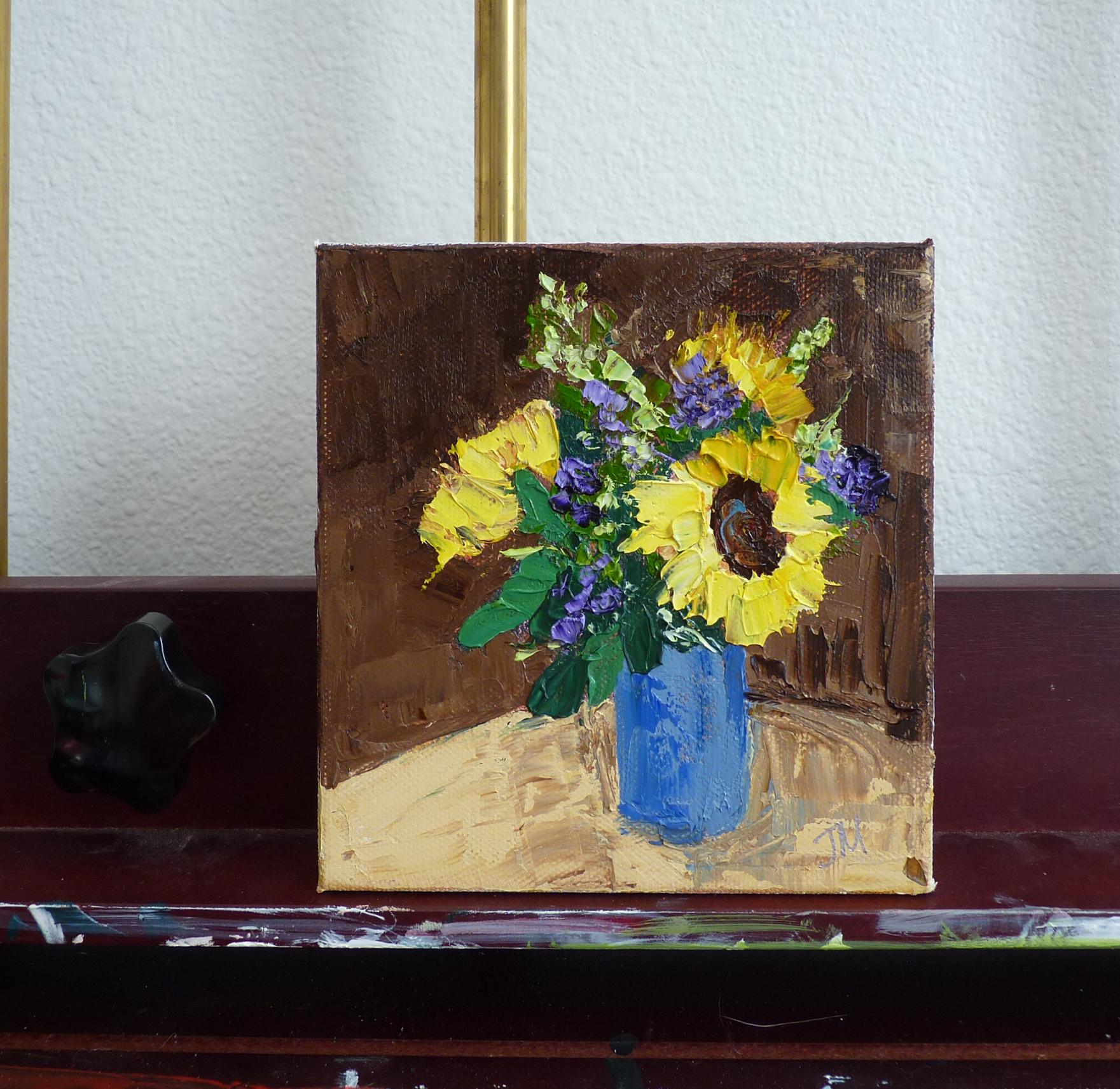 <p>Artist Comments<br>Artist Judy Mackey presents a bouquet of flowers with lively paint application. 