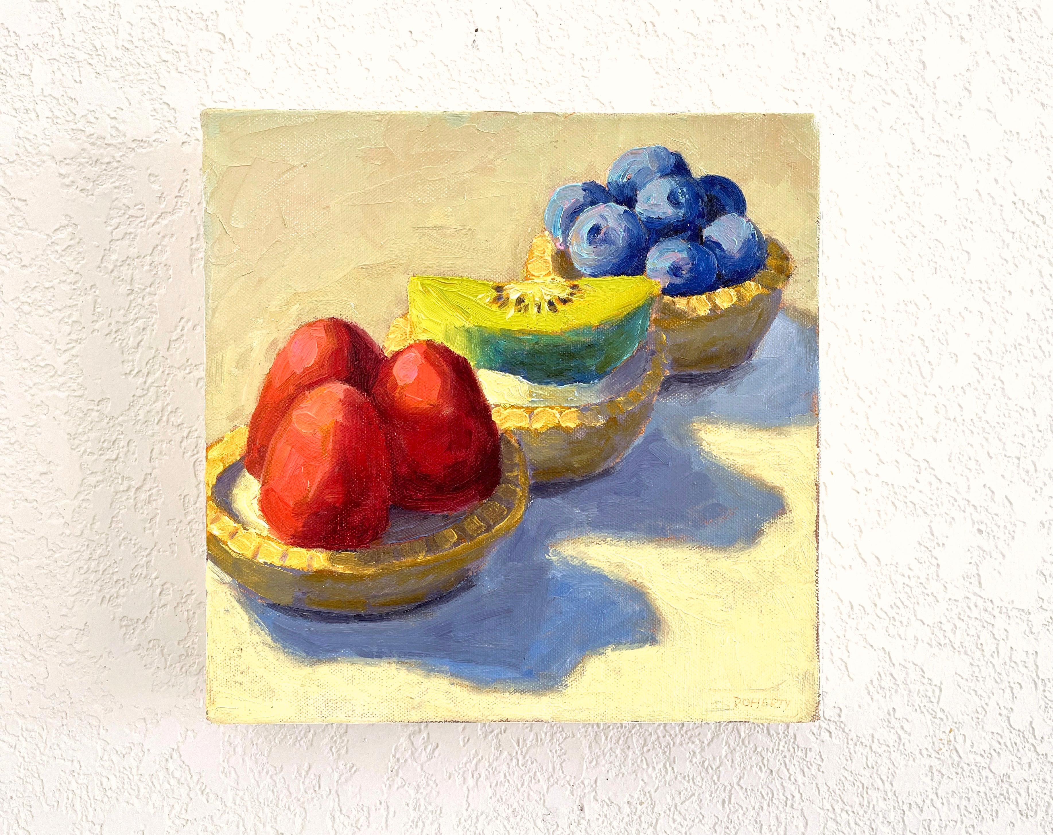 Three Fruit Tarts, Oil Painting 1