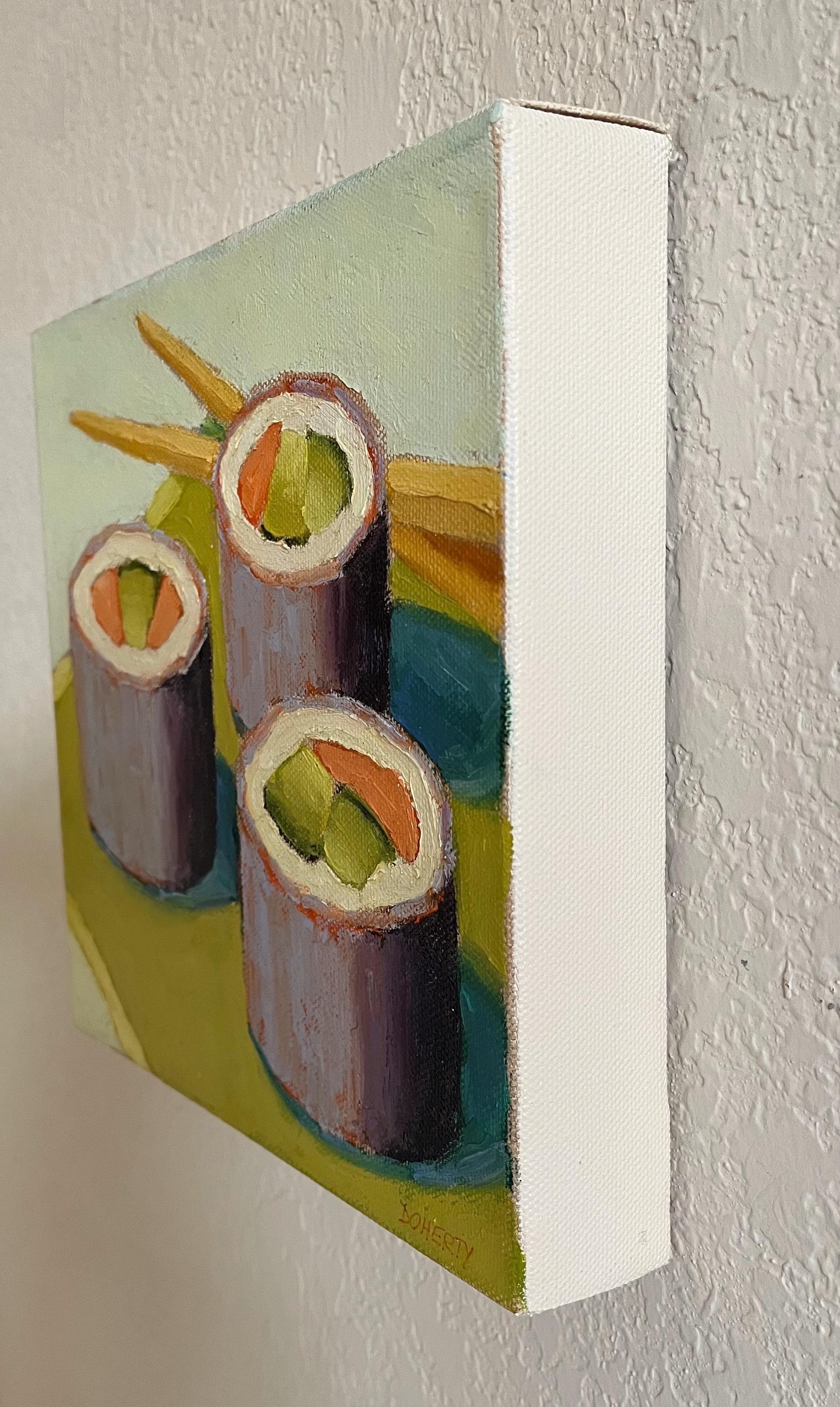 sushi oil painting