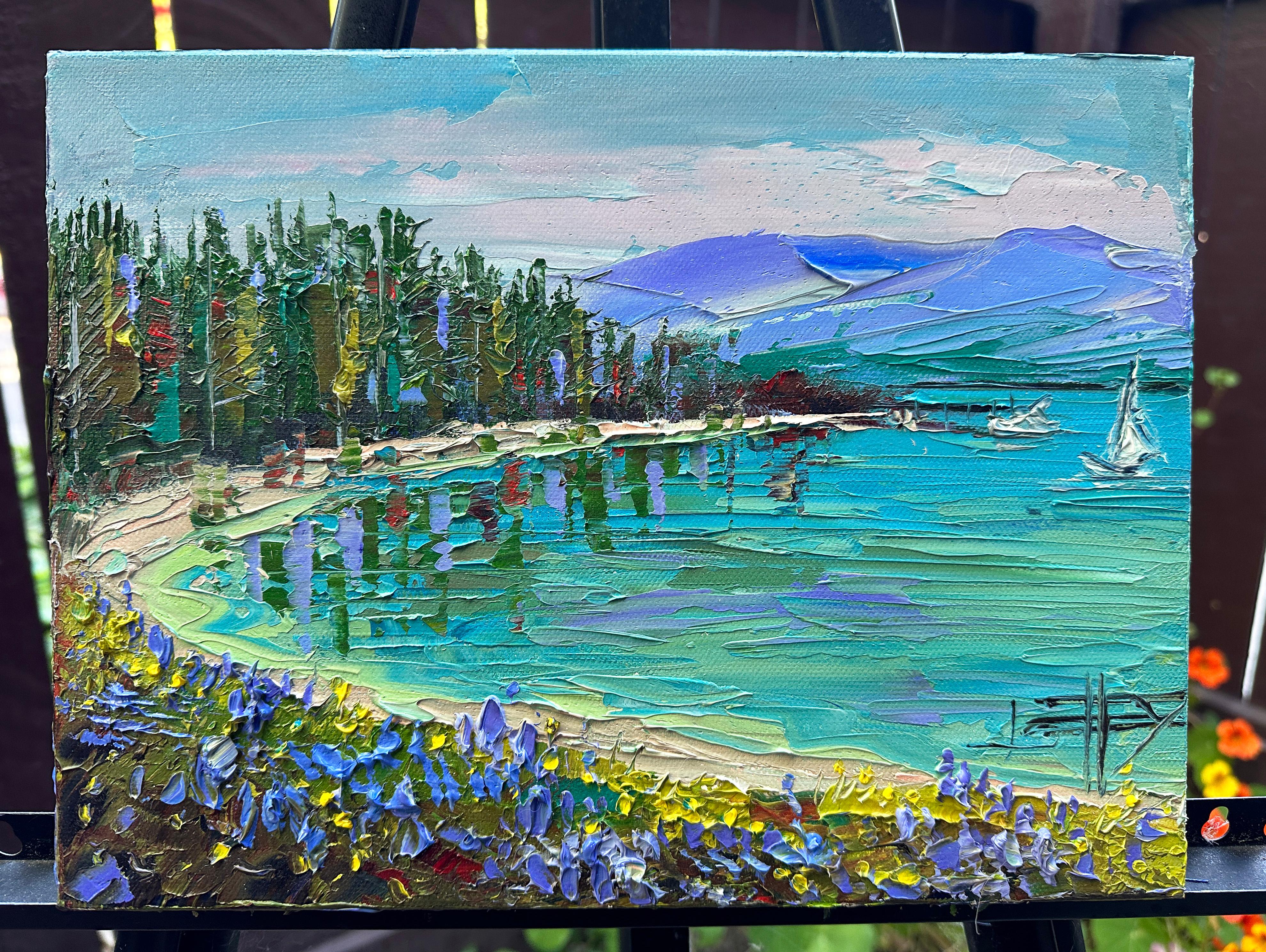 Turquoise Tahoe, Oil Painting 1