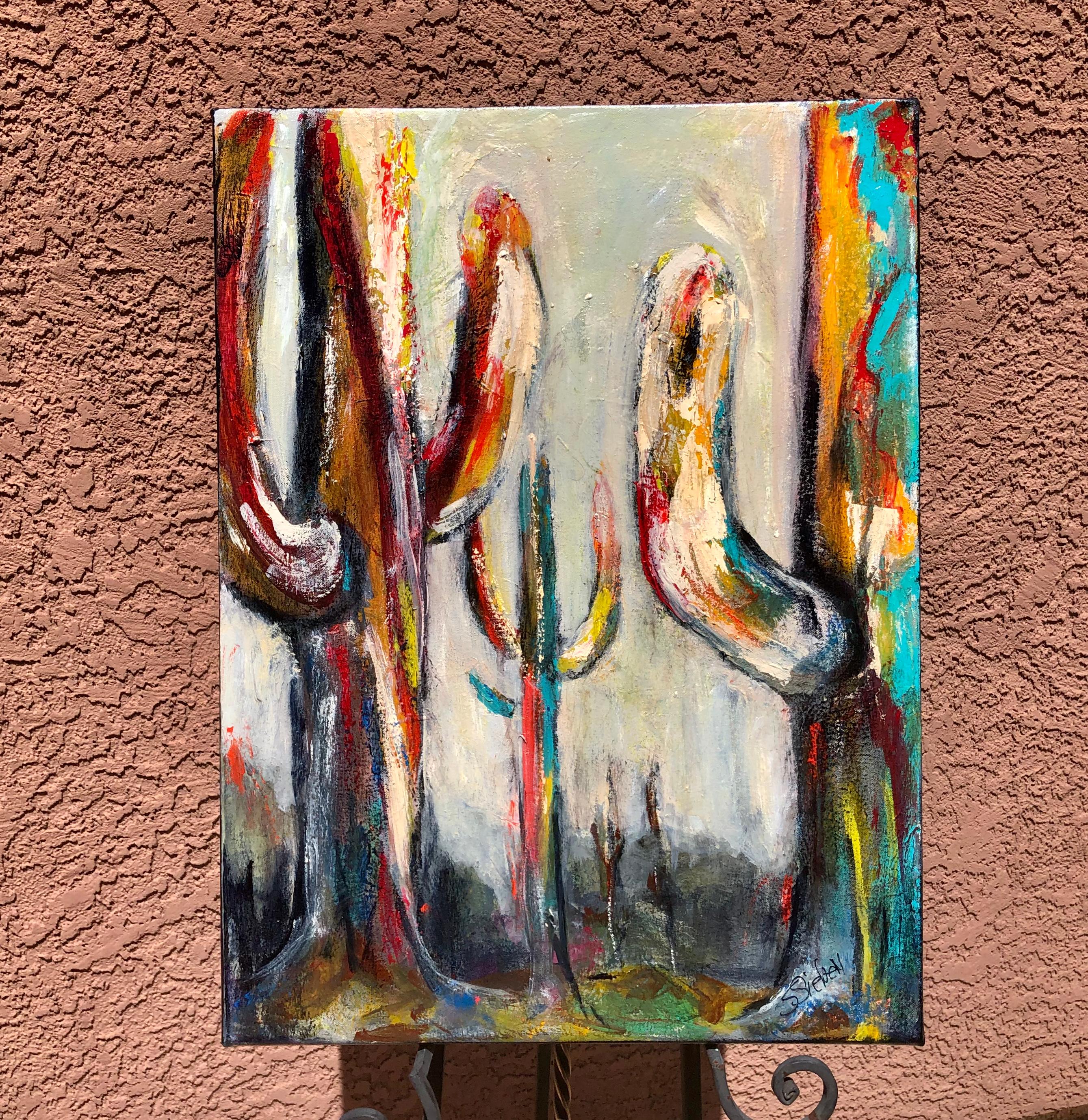 Sonoran Trio, Original Painting For Sale 1