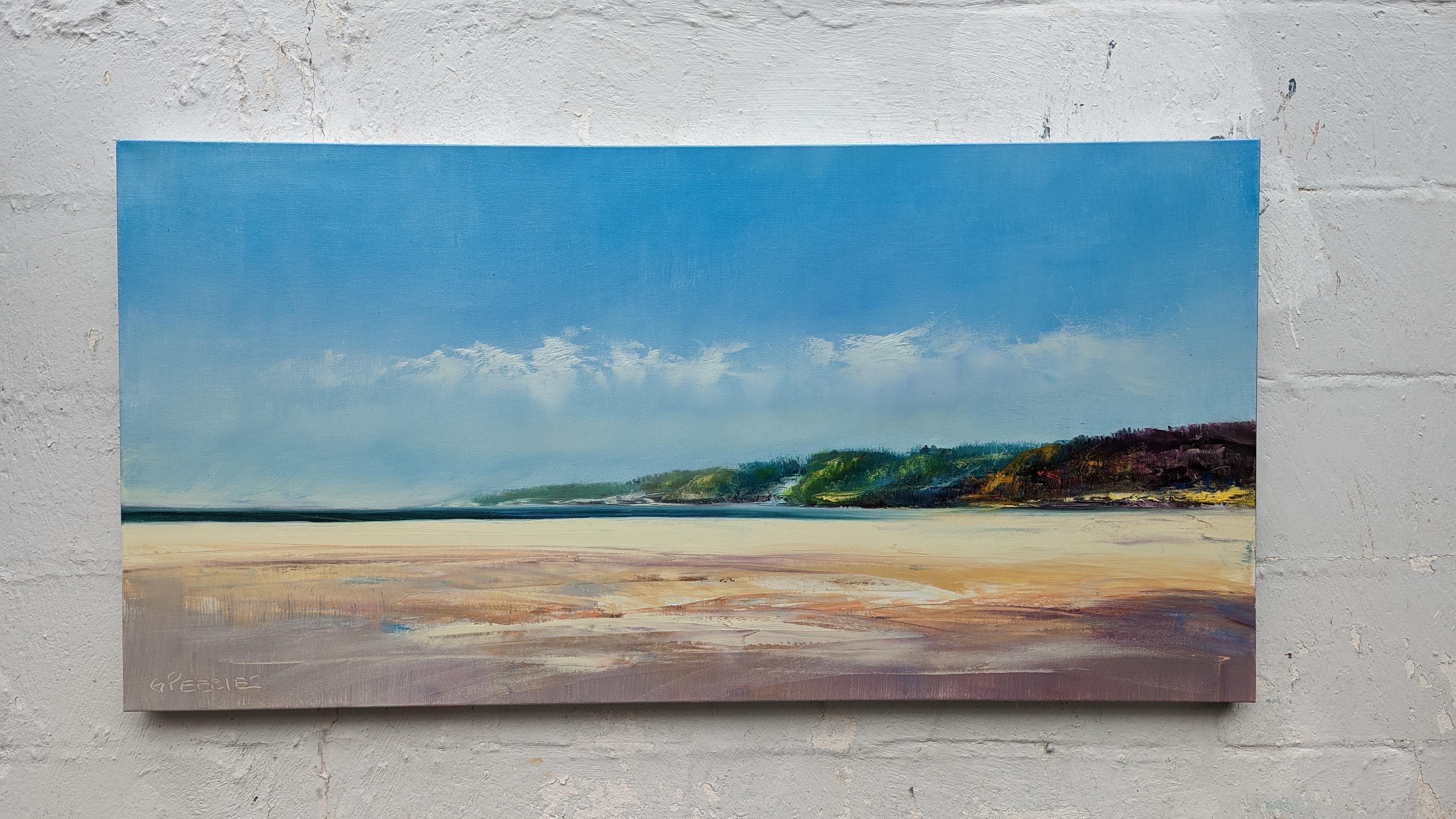 La côte, peinture à l'huile - Impressionnisme Painting par George Peebles