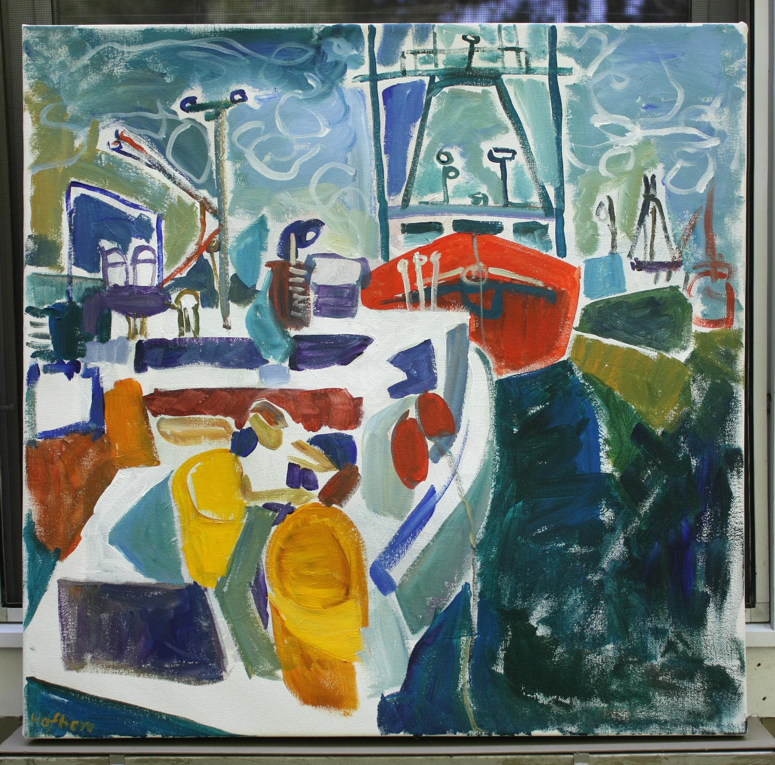 Boats in Color, Original Painting 1