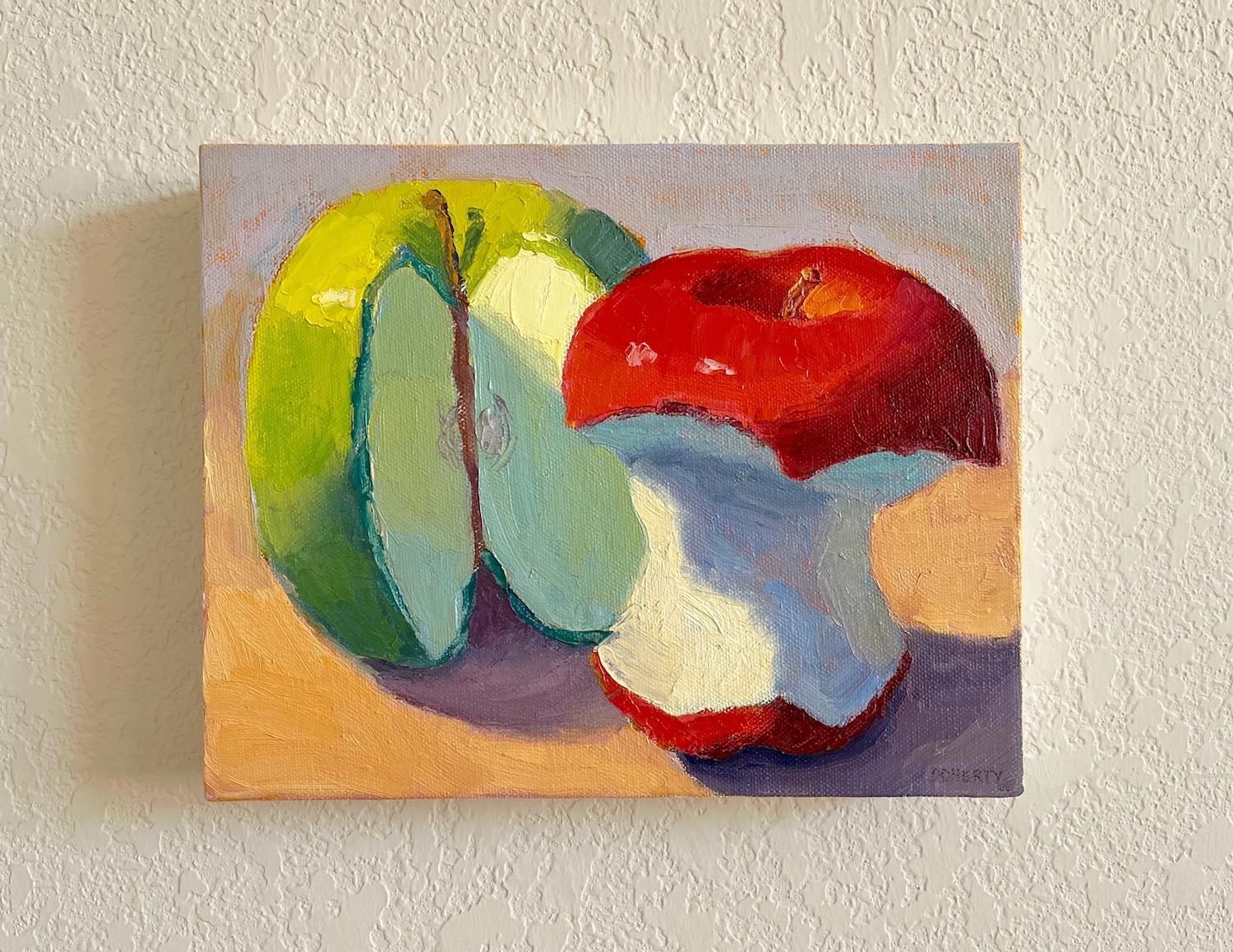 Pat Doherty - Two Apples, Oil Painting For Sale at 1stDibs