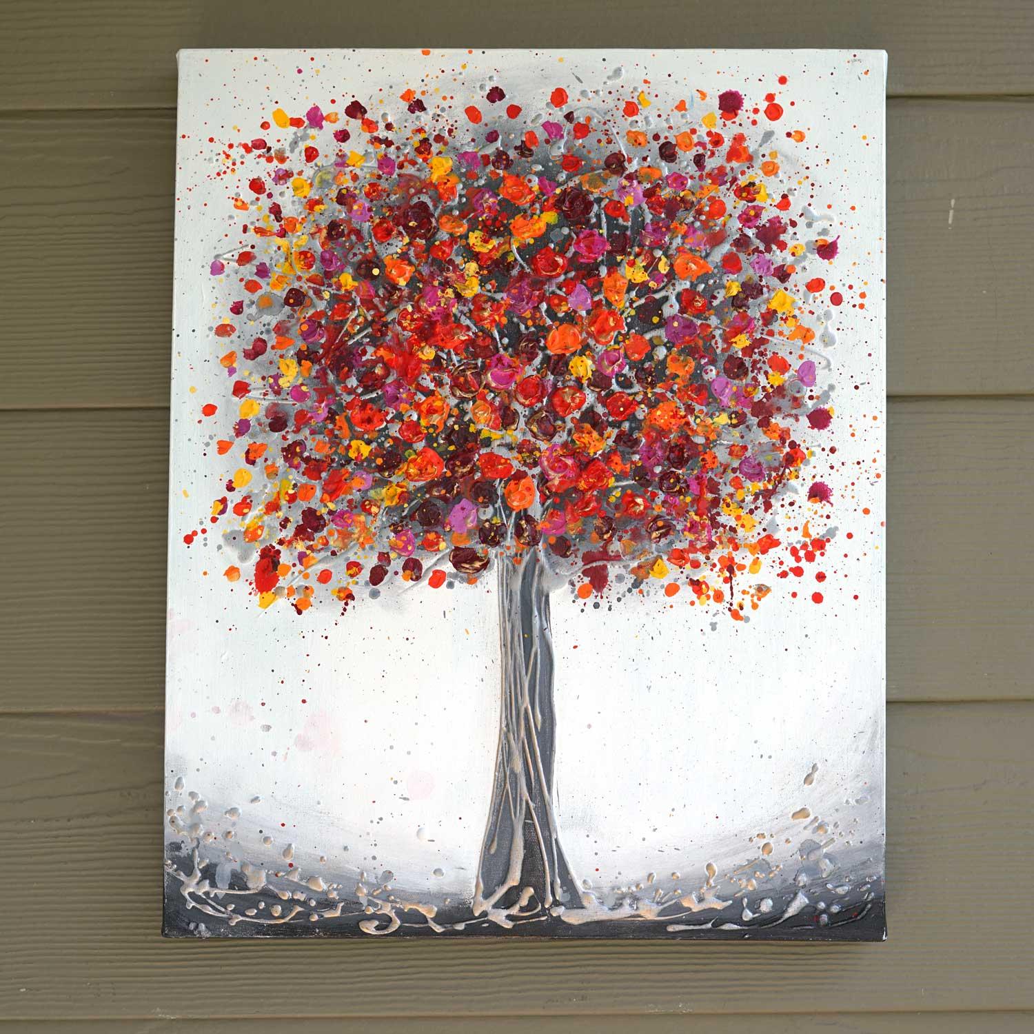 <p>Commentaires de l'artiste<br>L'artiste Amanda Dagg peint un arbre en fleurs en capturant la meilleure essence de la nature. La pièce représente un cerisier en pleine floraison, symbolisant l'abondance de la vie. Amanda capture la beauté et la
