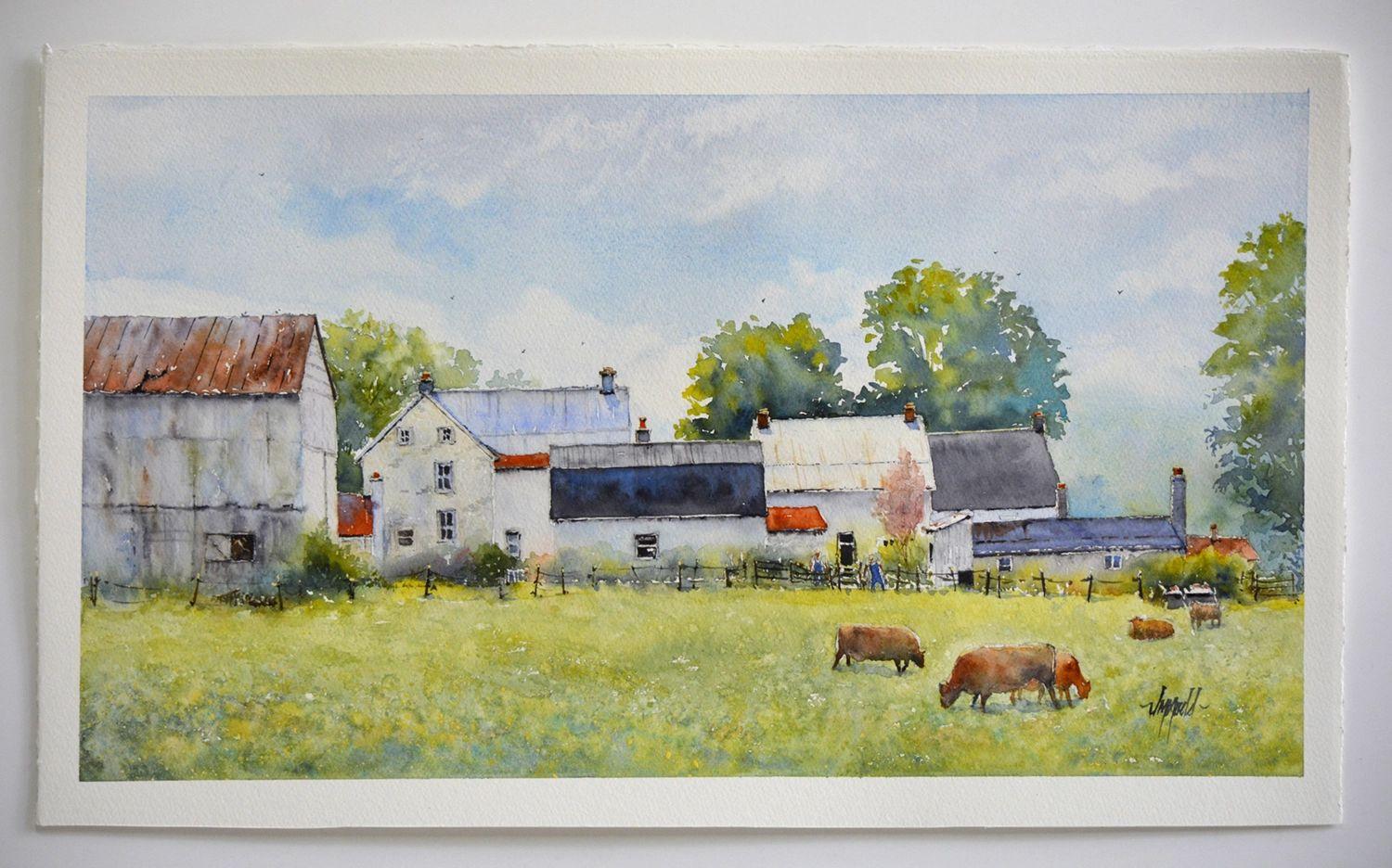 Ahí viene el sol, Pintura original - Interior Art Gris de Judy Mudd