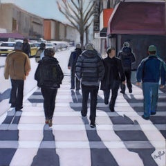 Un día frío en la ciudad, Pintura original