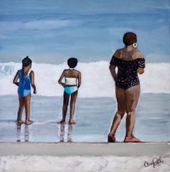 Día en la playa, Pintura original