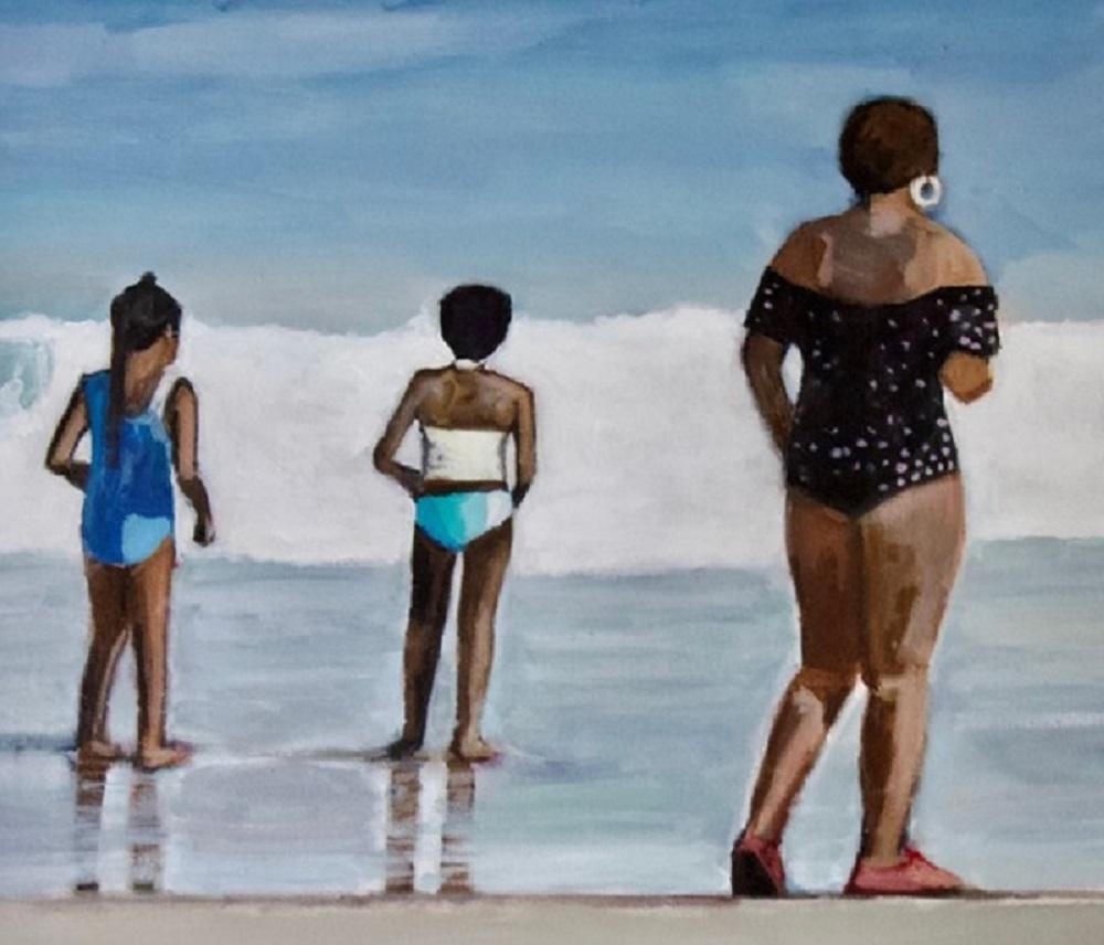 Day at the Beach, Original Painting For Sale 2