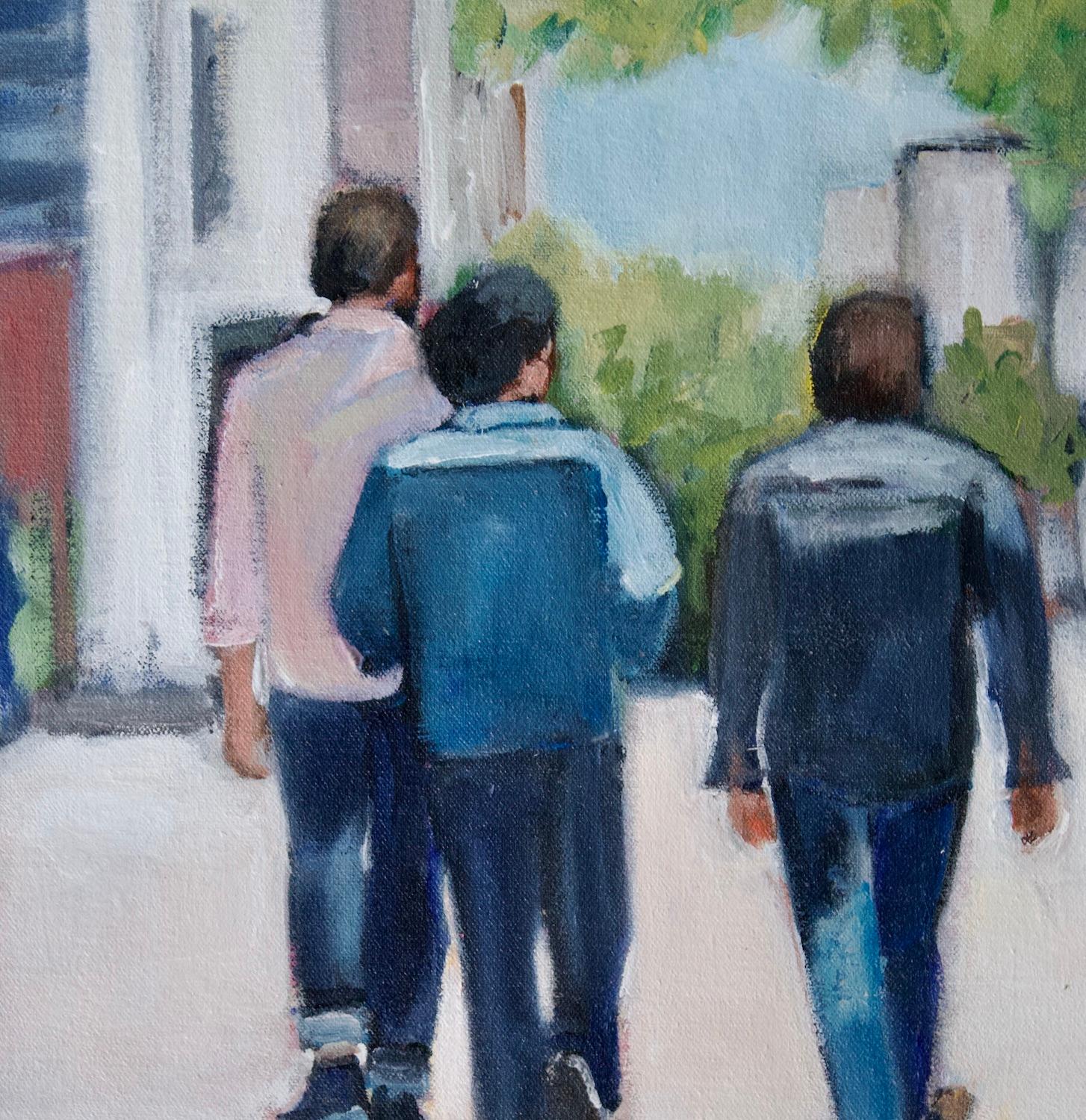 Walking in Brooklyn, Original Painting For Sale 1
