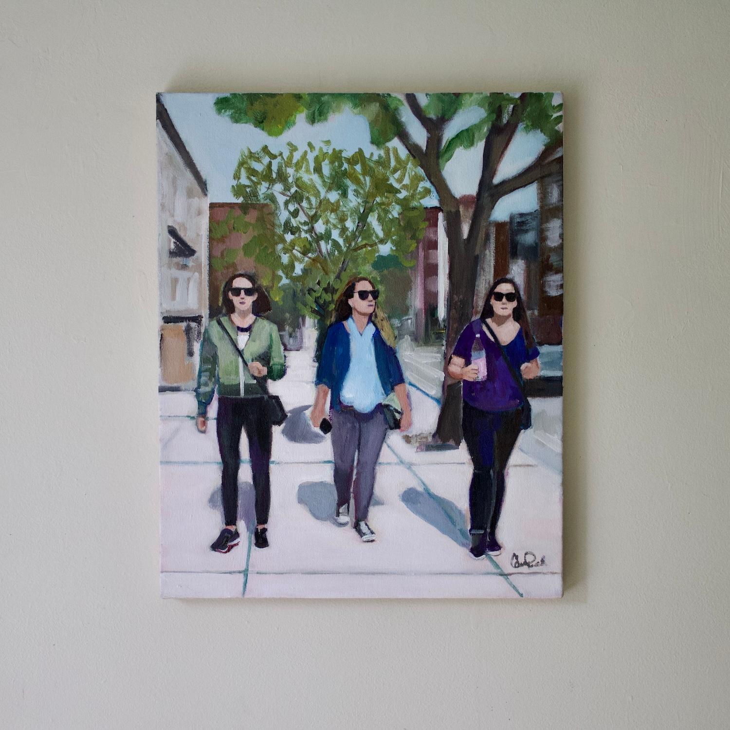 Walking in the East Village, Originalgemälde im Angebot 1
