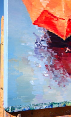 March Rain in Paris, Oil Painting