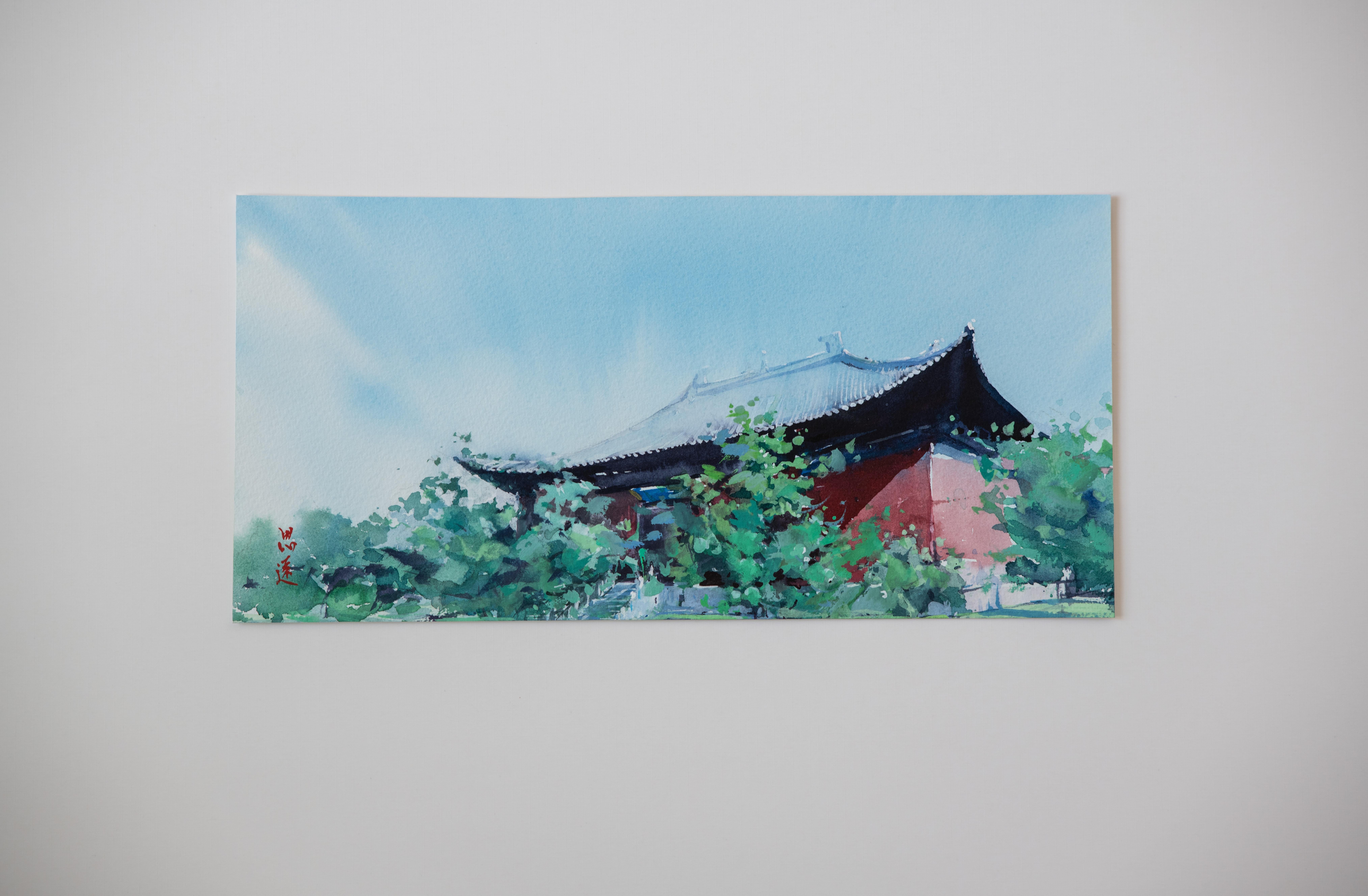 <p>Kommentare des Künstlers<br>Der Künstler Siyuan Ma stellt den Shanhua-Tempel dar, der sich in der antiken Stadt Datong in  Die Provinz Shanxi ist ein wichtiges kulturelles Relikt, das auf staatlicher Ebene geschützt ist. 