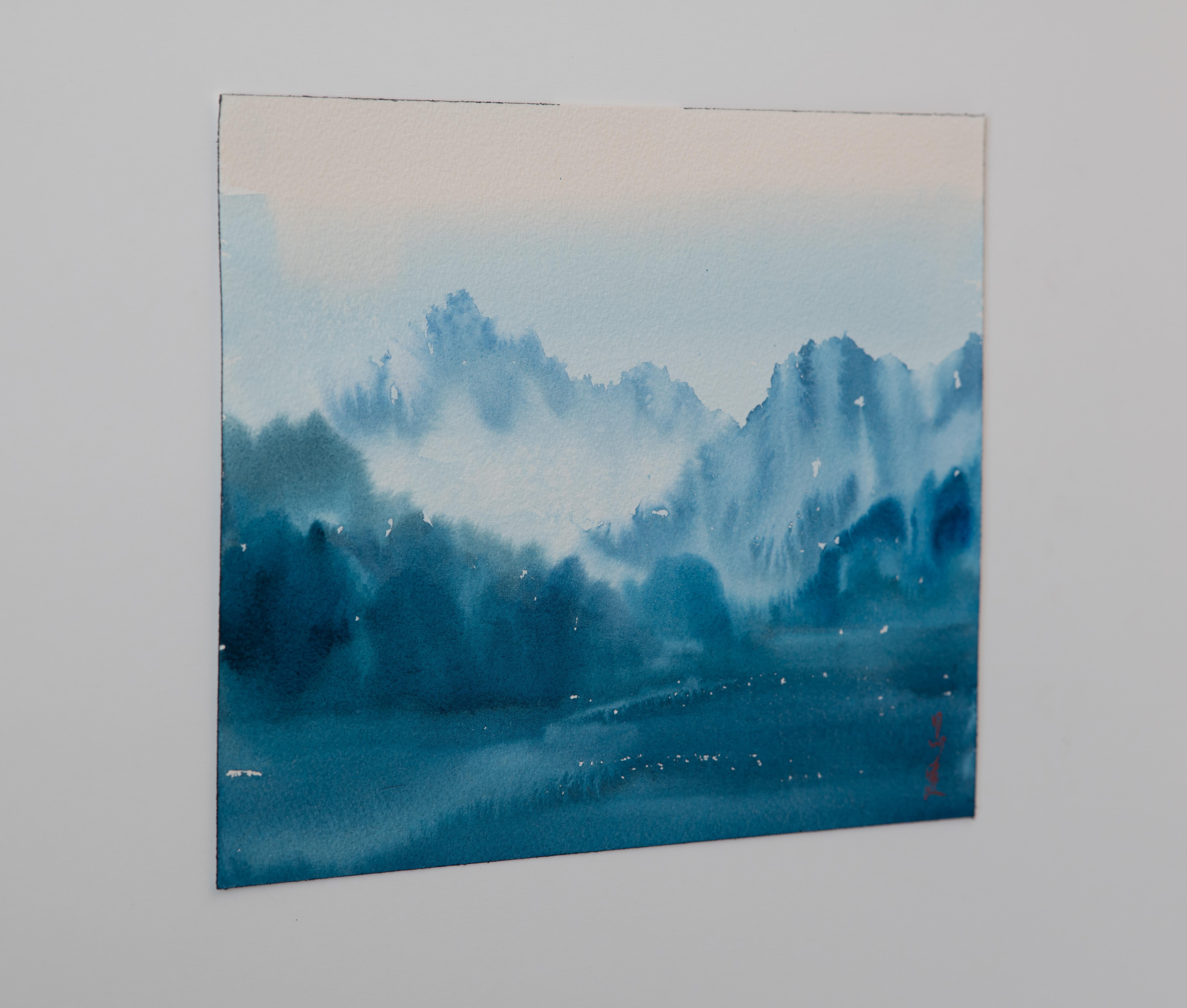 Mountain Reverie Series 15, Original Painting - Art by Siyuan Ma