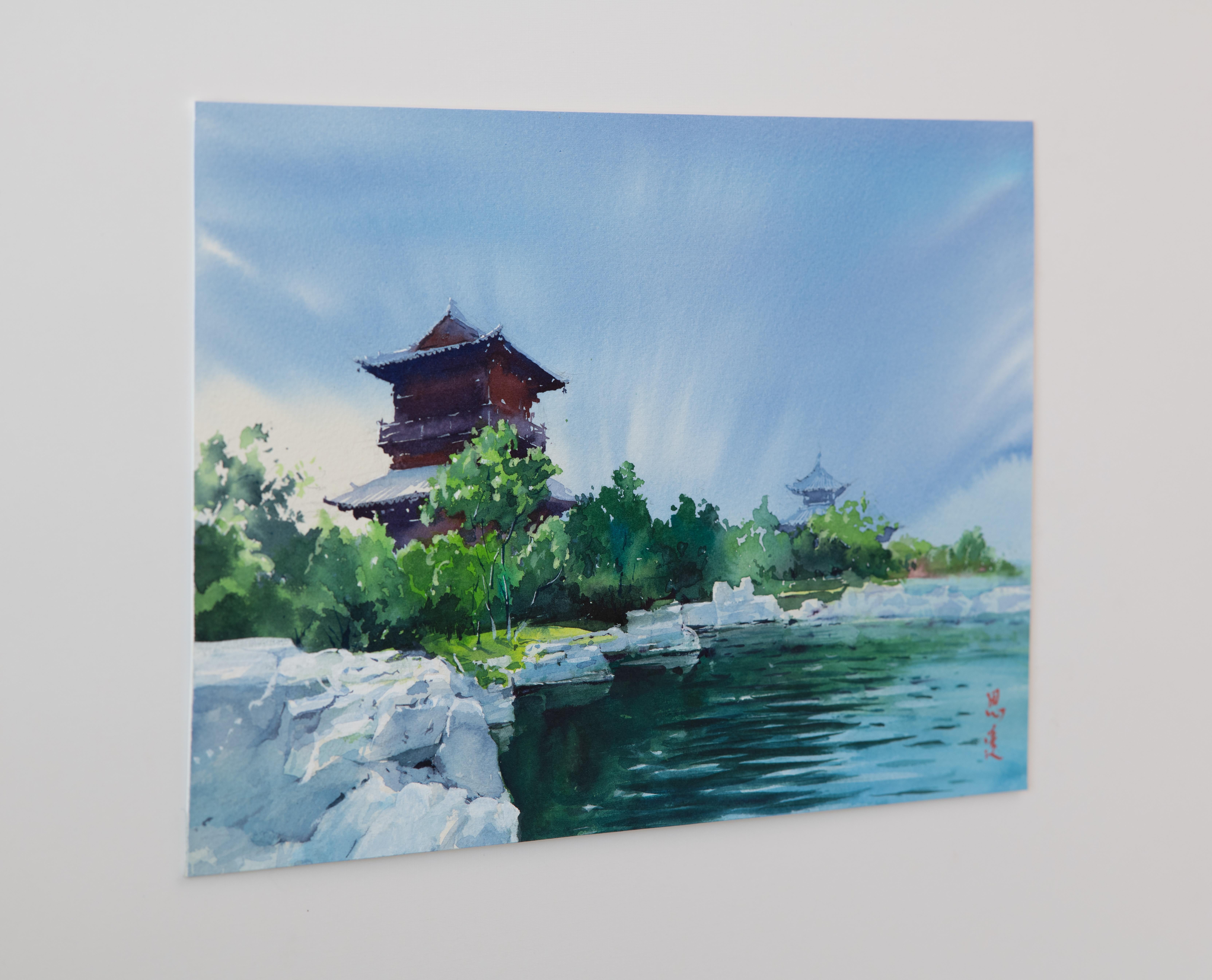 Watercolor Impressions of Chinese Architecture 9, Original Painting 1